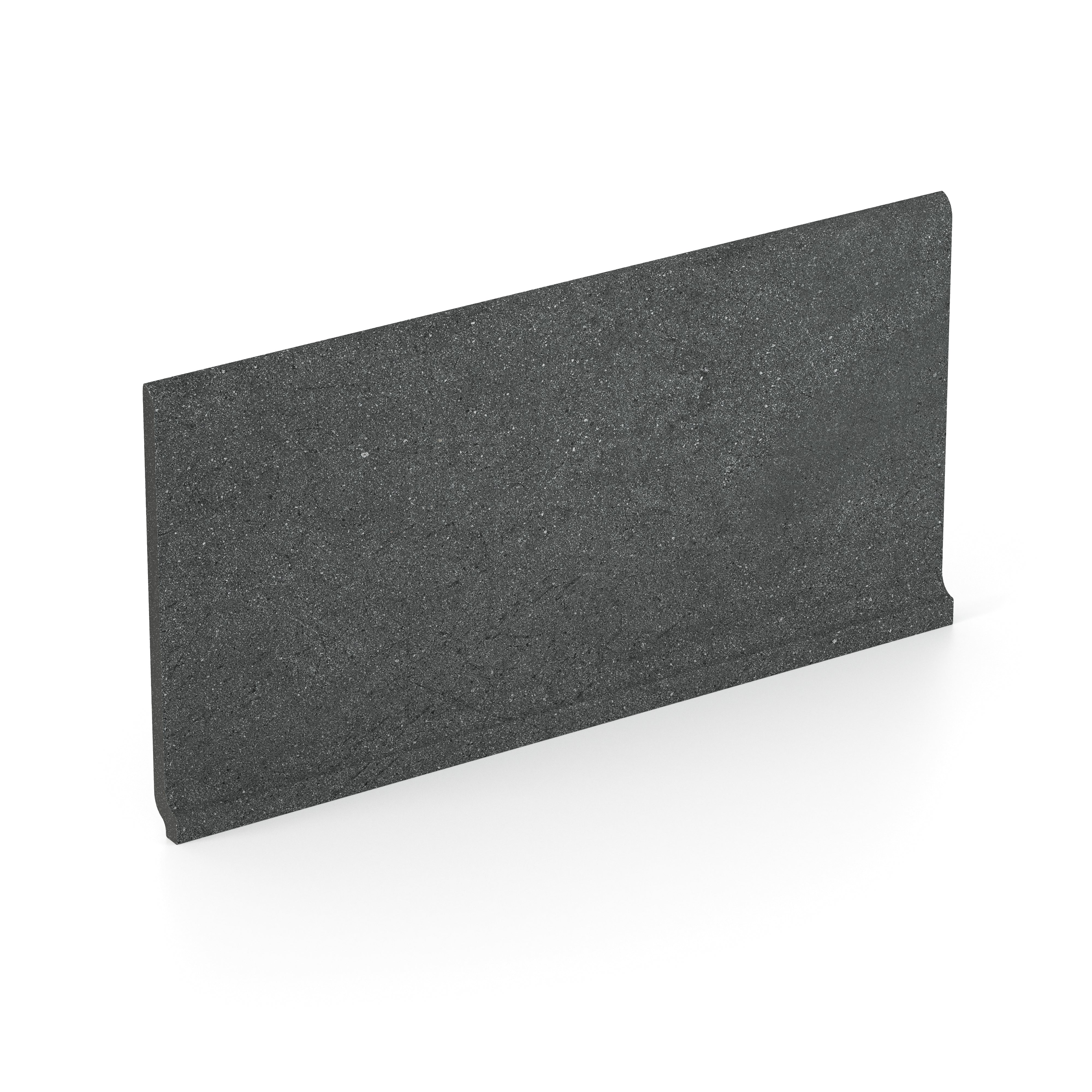 Palmer 6x12 Matte Porcelain Cove Base Tile in Nero