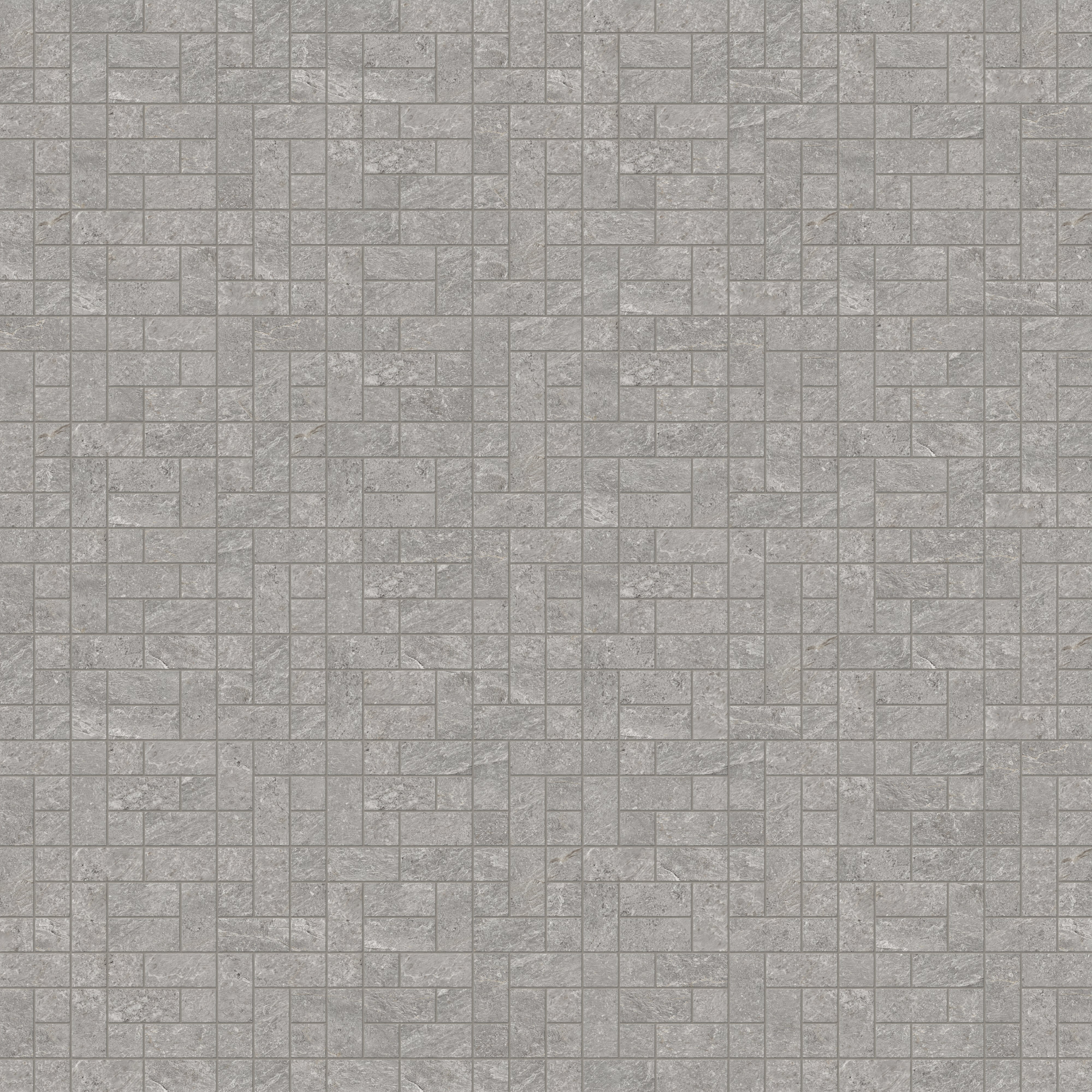 Dawson 8.7x12 Matte Porcelain Tetris Mosaic Tile in Ash