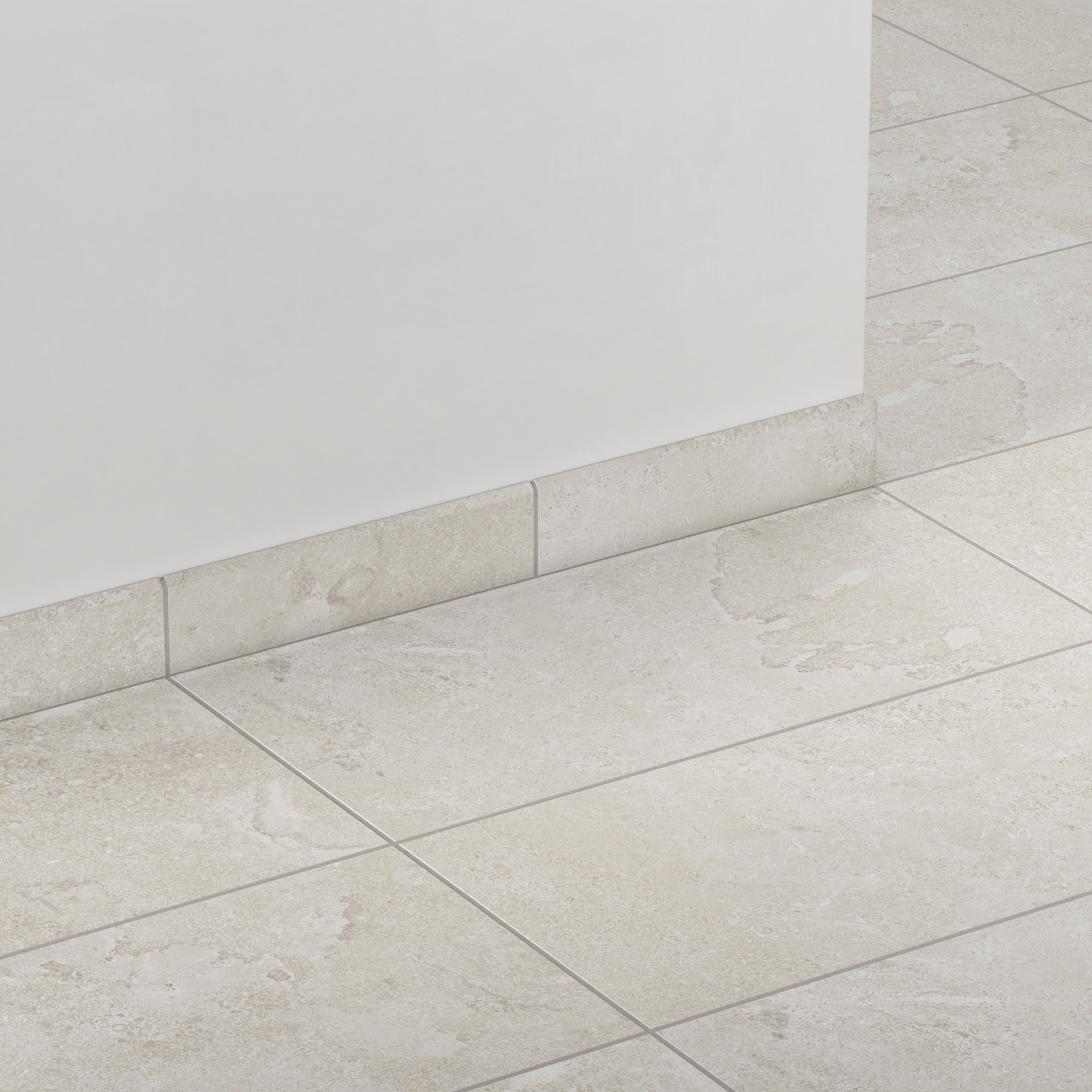 Tatum 3x12 Matte Porcelain Bullnose Tile in Cross-Cut Sand