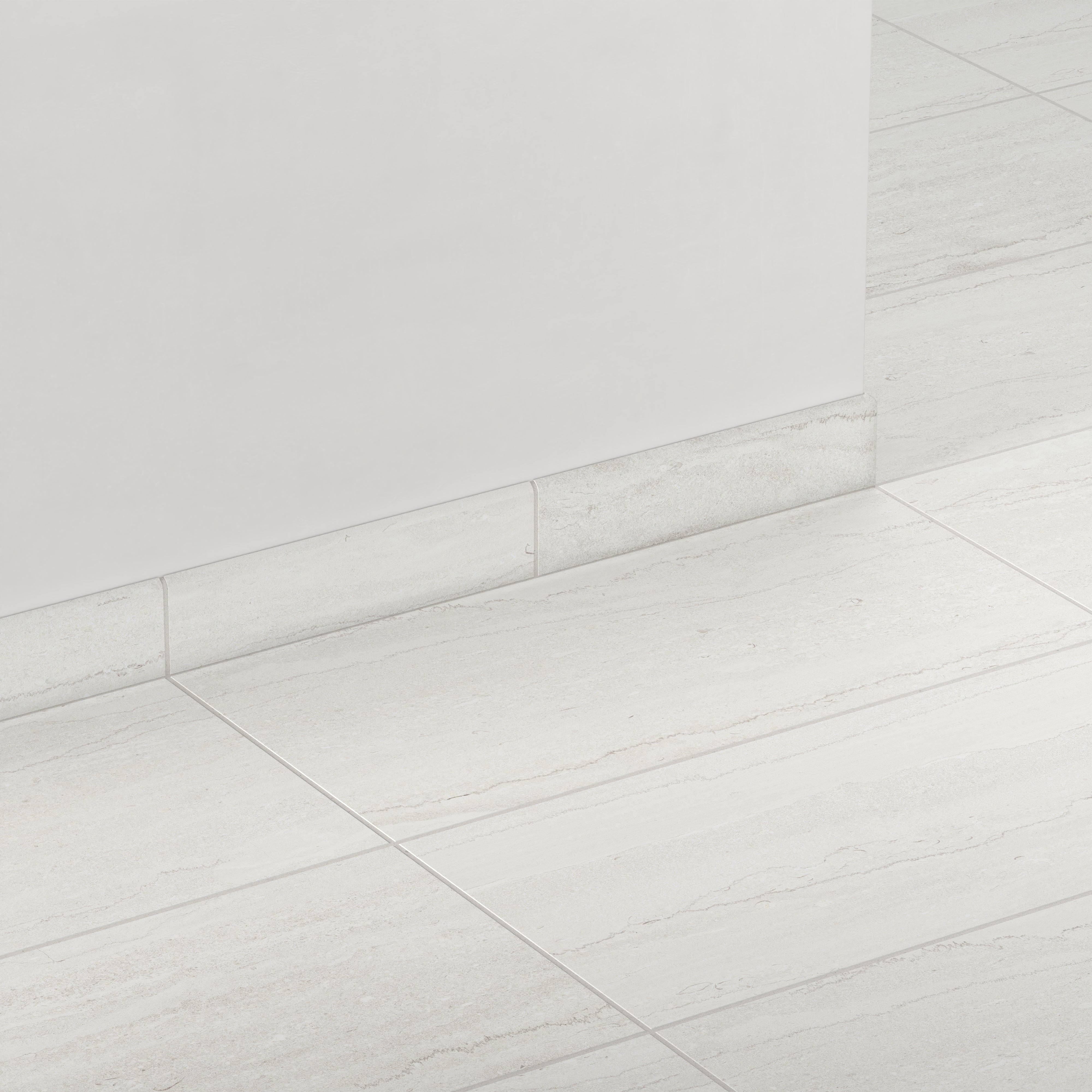 Tatum 3x12 Matte Porcelain Bullnose Tile in Vein-Cut Straw