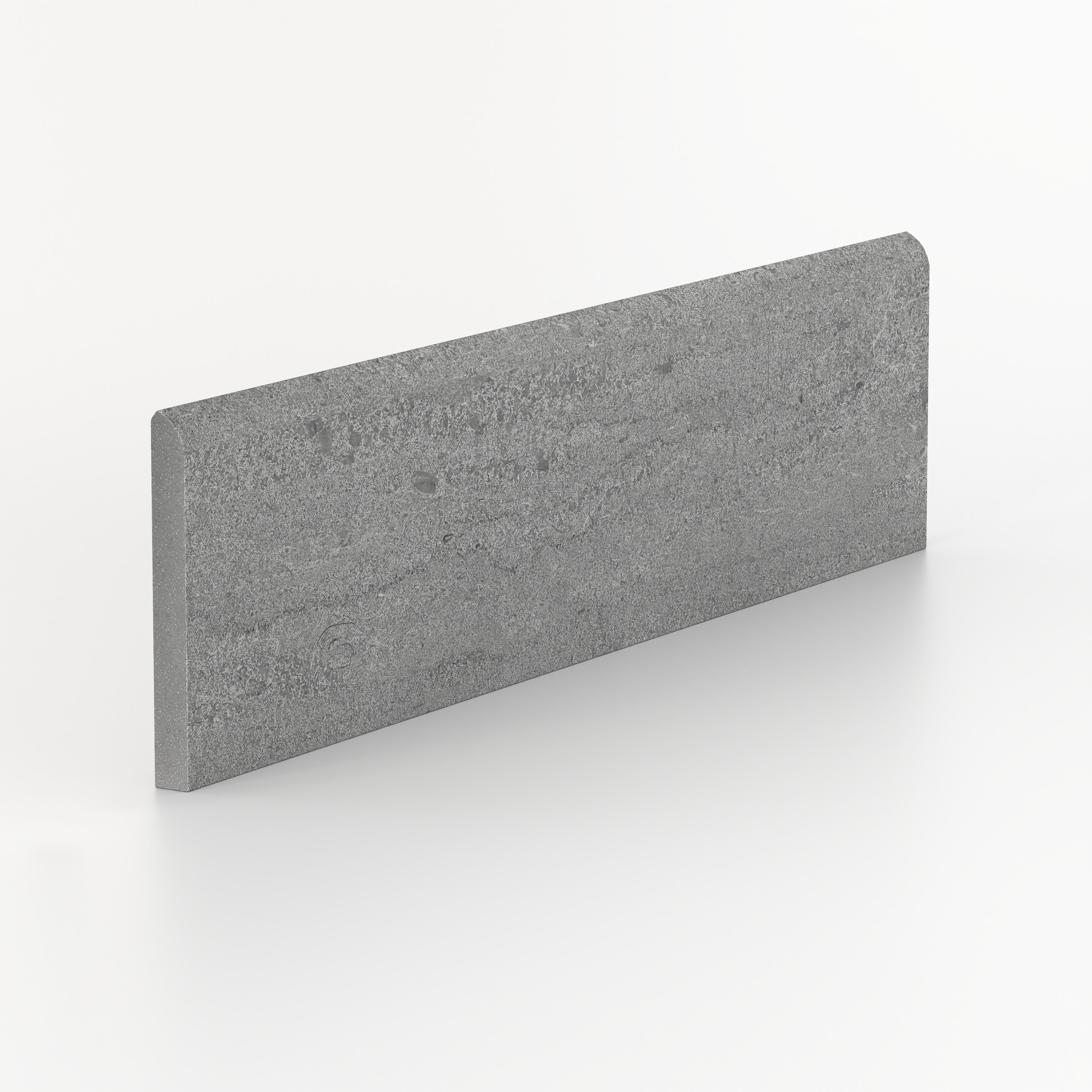 Tatum 3x12 Matte Porcelain Bullnose Tile in Vein-Cut Pewter