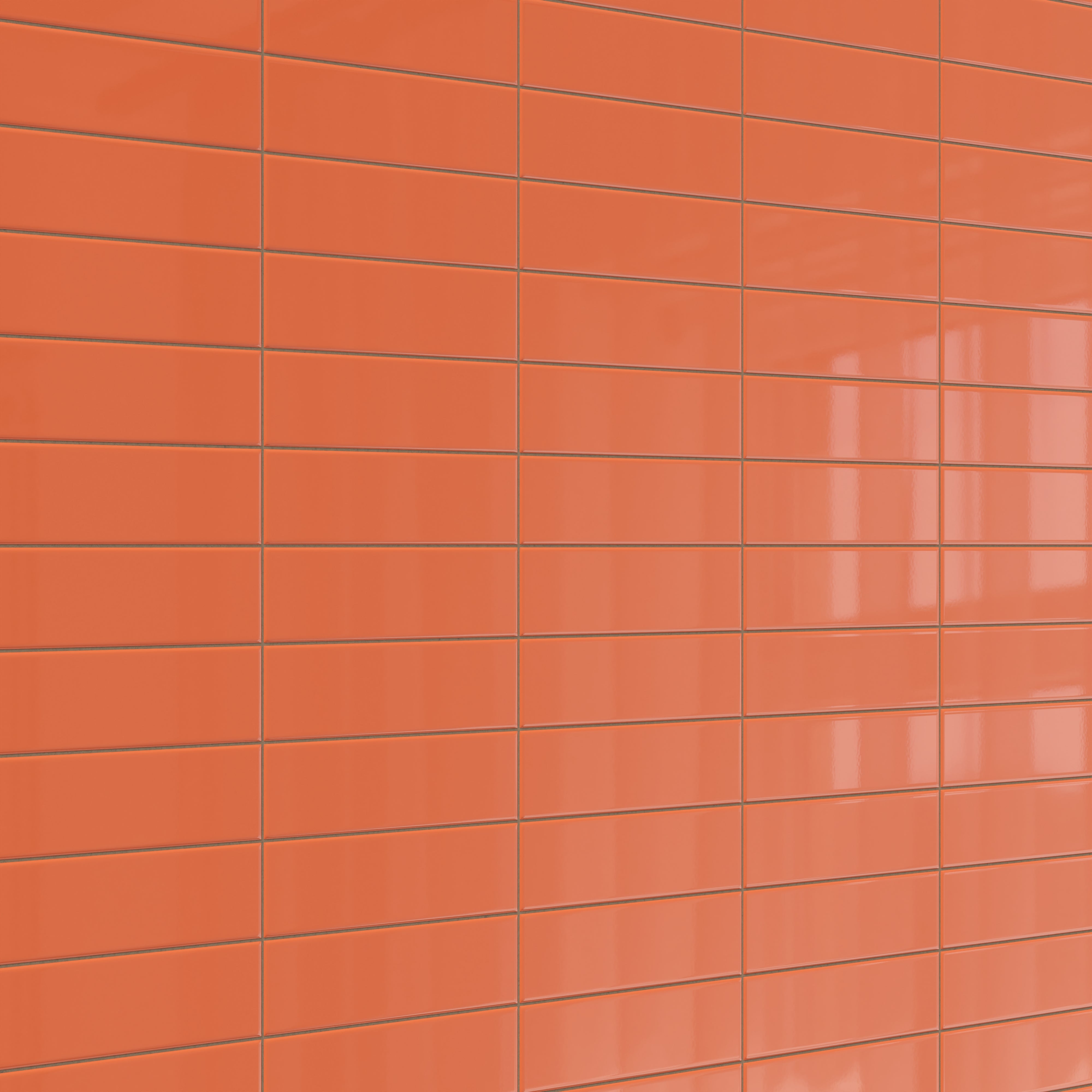 Polly 3x10 Glossy Ceramic Tile in Orange