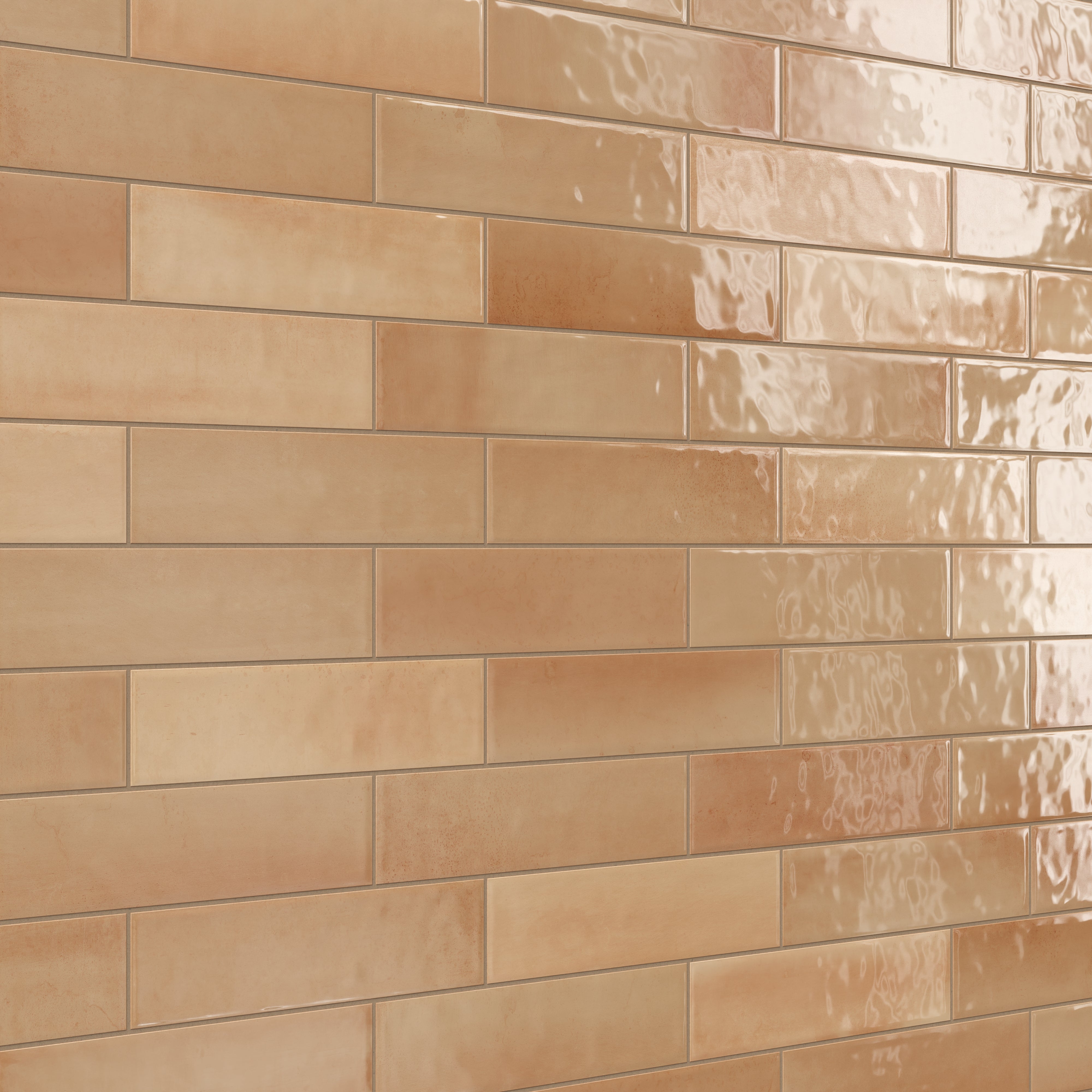 Olivia 4x16 Glossy Ceramic Tile in Cotto