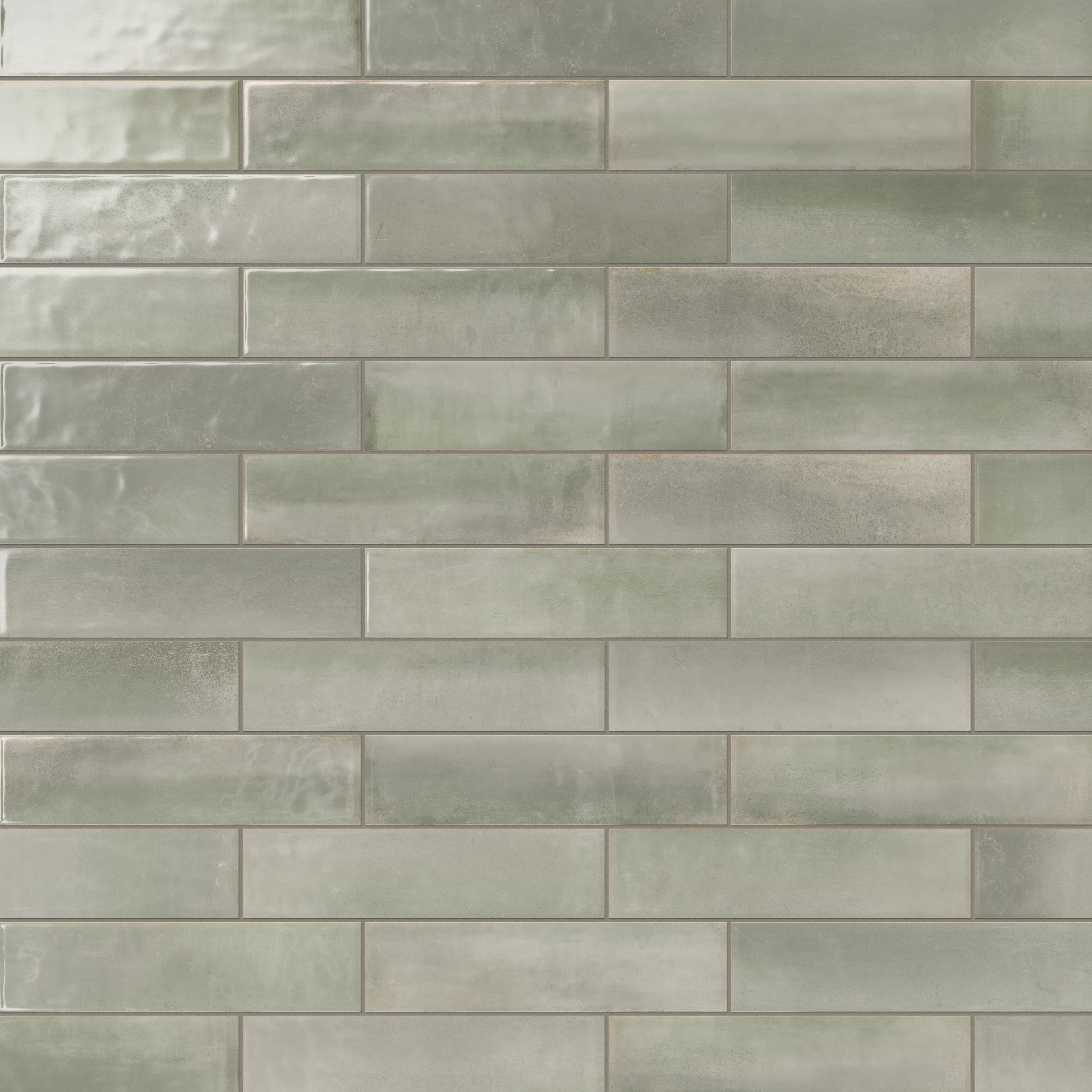 Olivia 4x16 Glossy Ceramic Tile in Sage