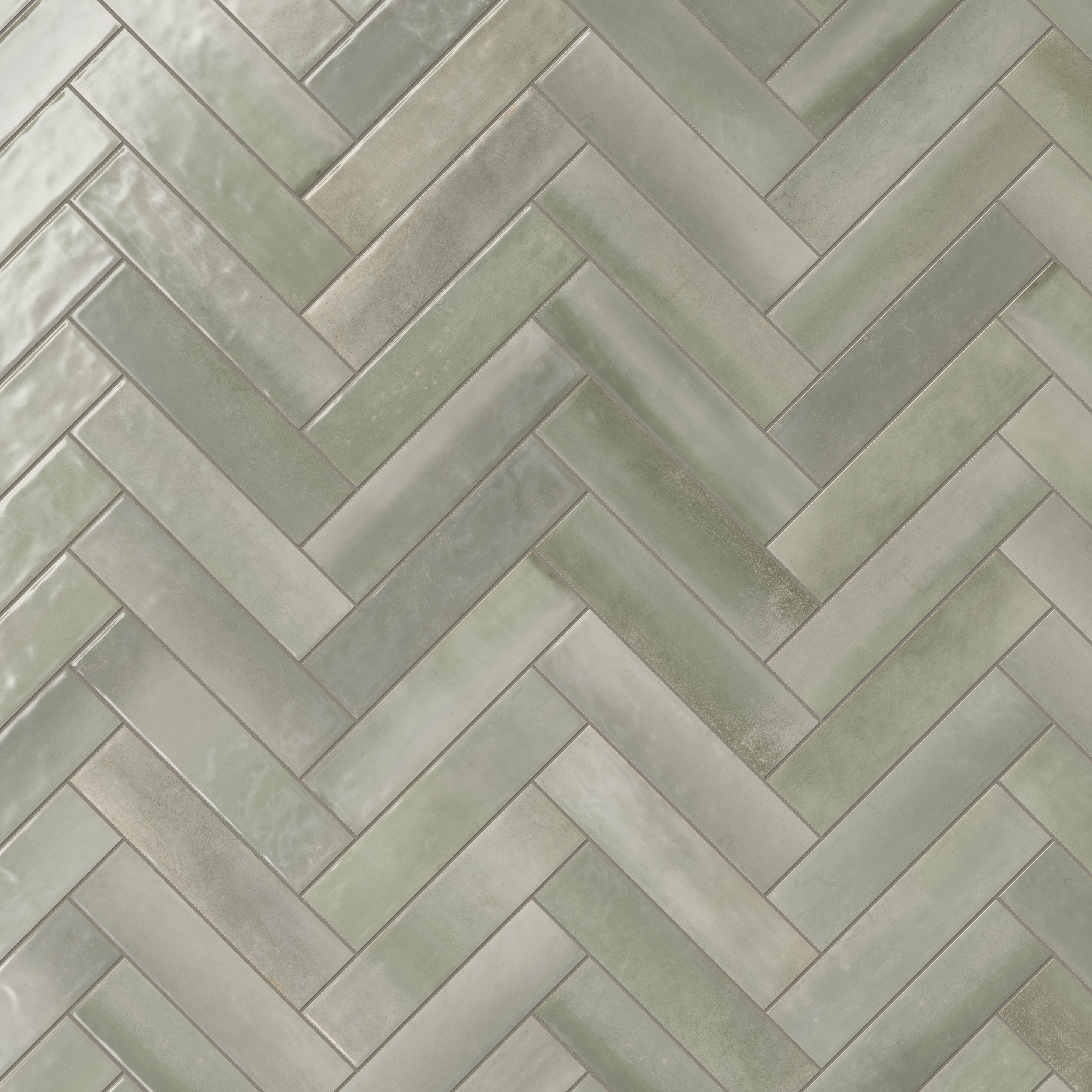 Olivia 4x16 Glossy Ceramic Tile in Sage