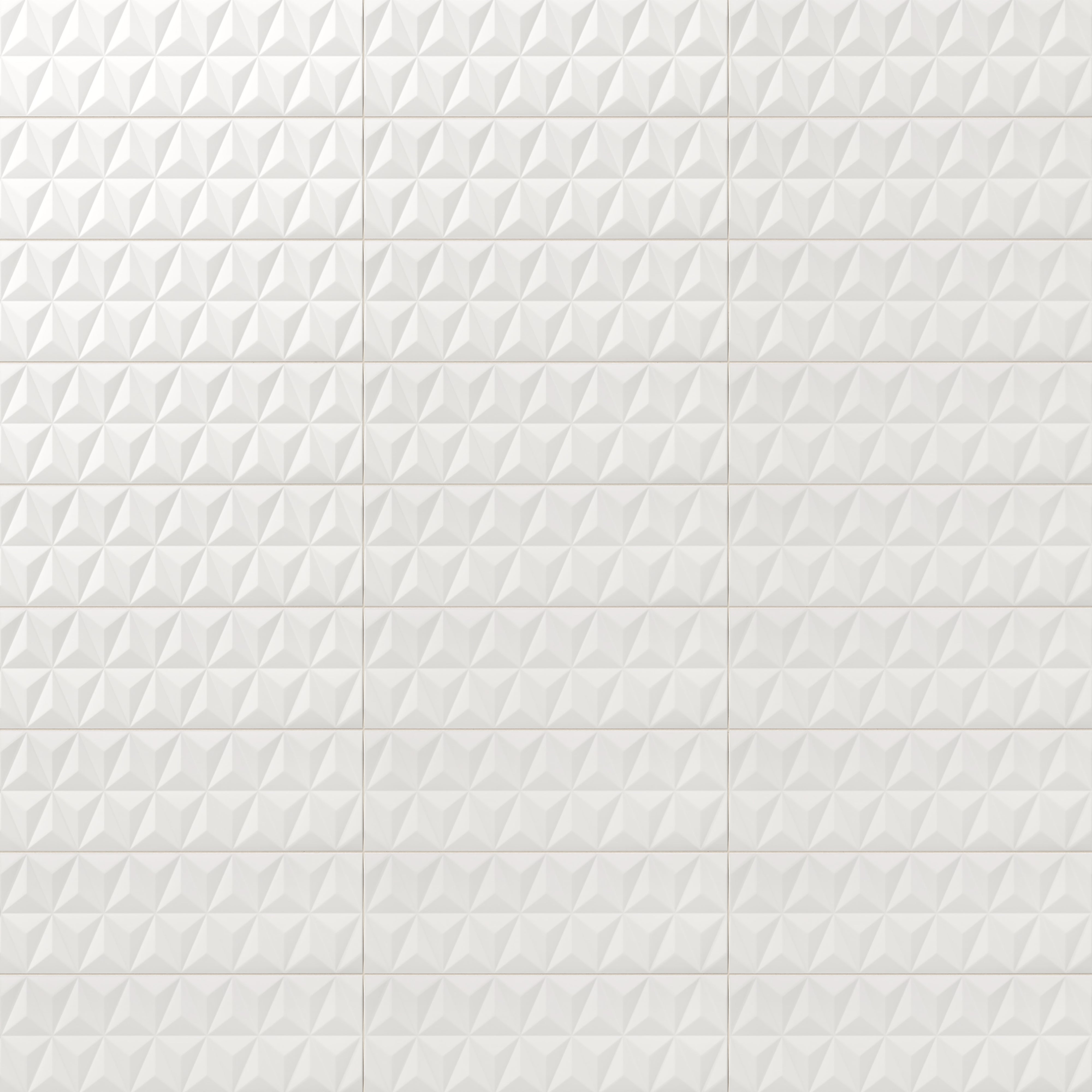 Zayne 12x36 Matte Ceramic Tile in Prisms