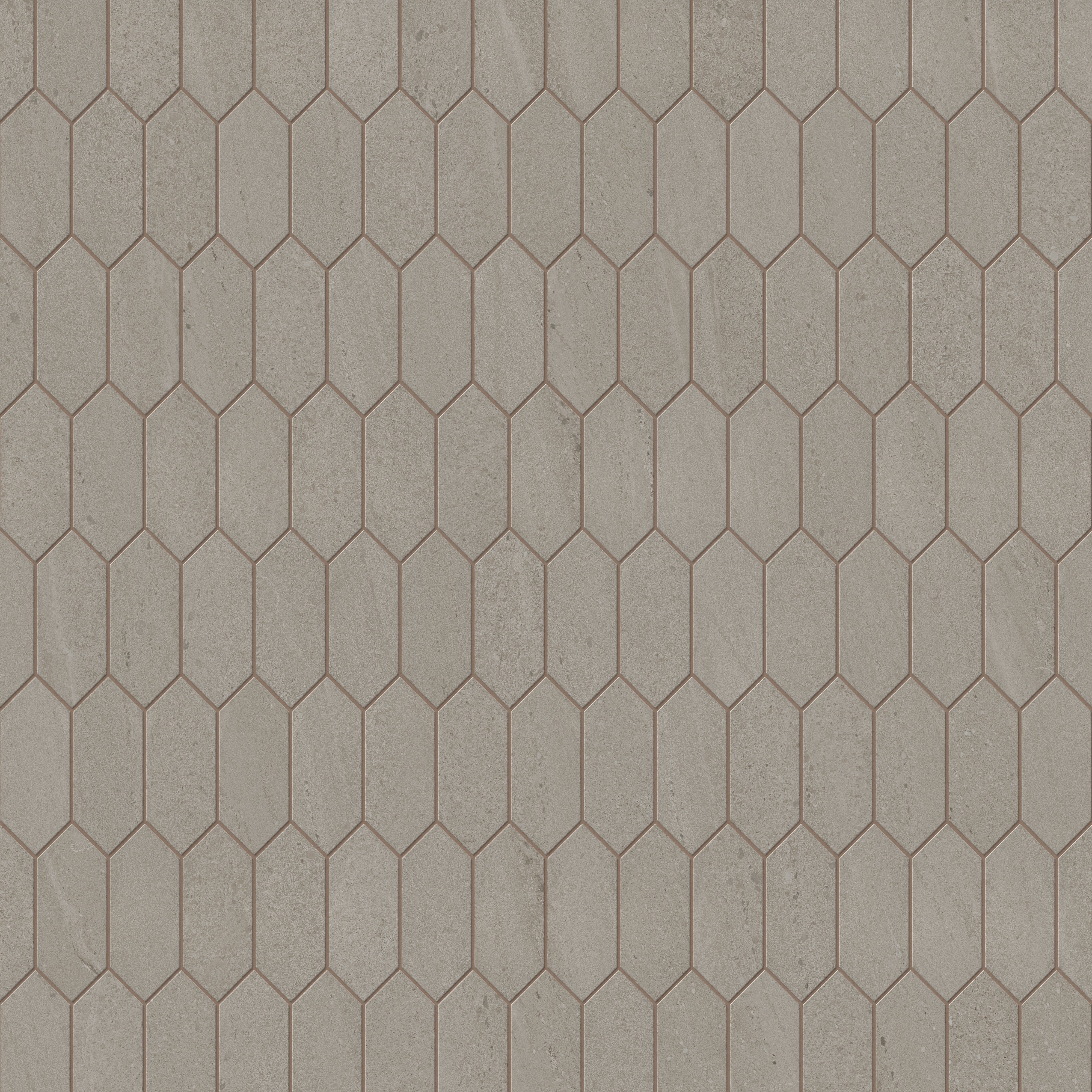 Bryce 2x5 Satin Ceramic Picket Mosaic in Greige