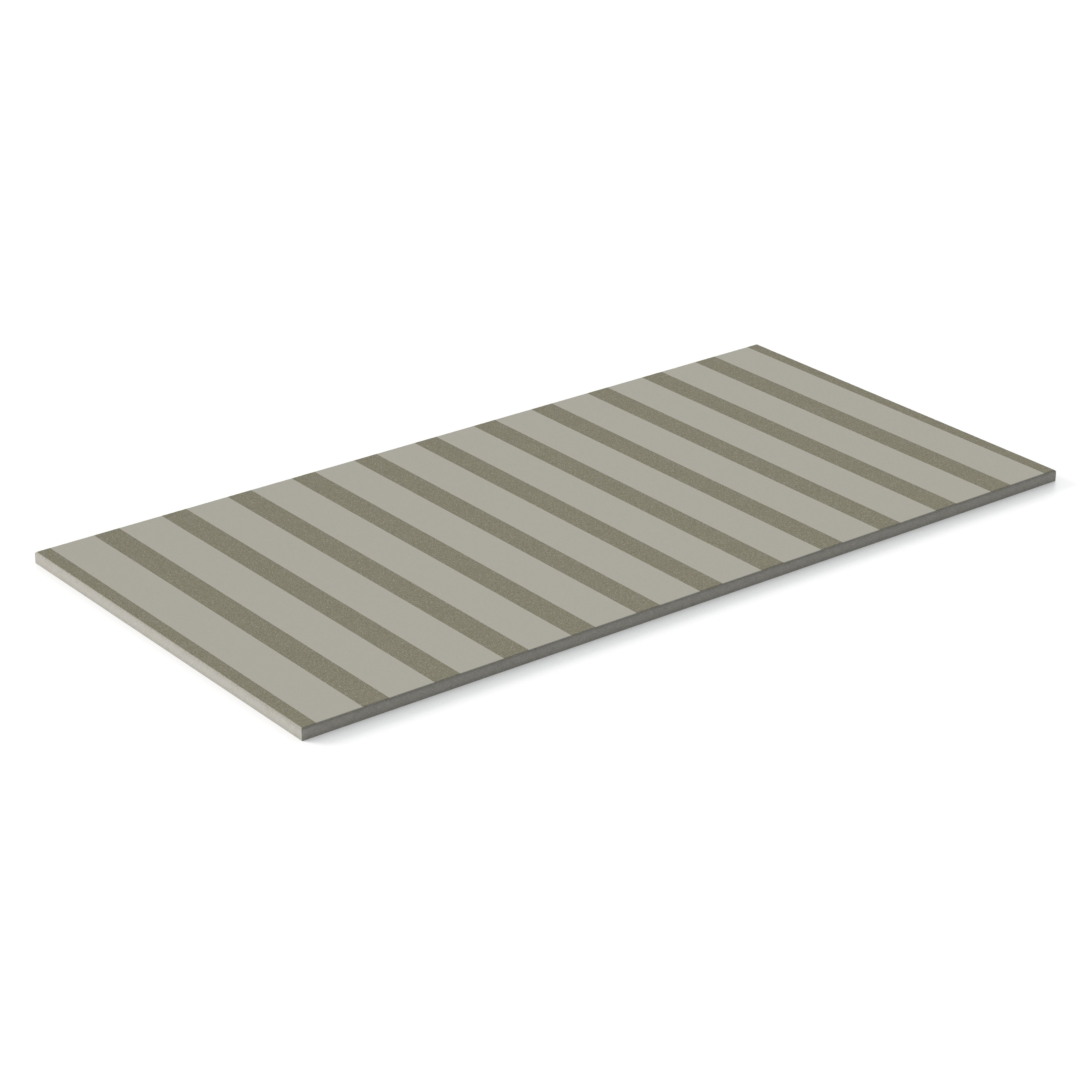 Riley 12x24 Matte Porcelain Tile in Striped Pattern Sterling