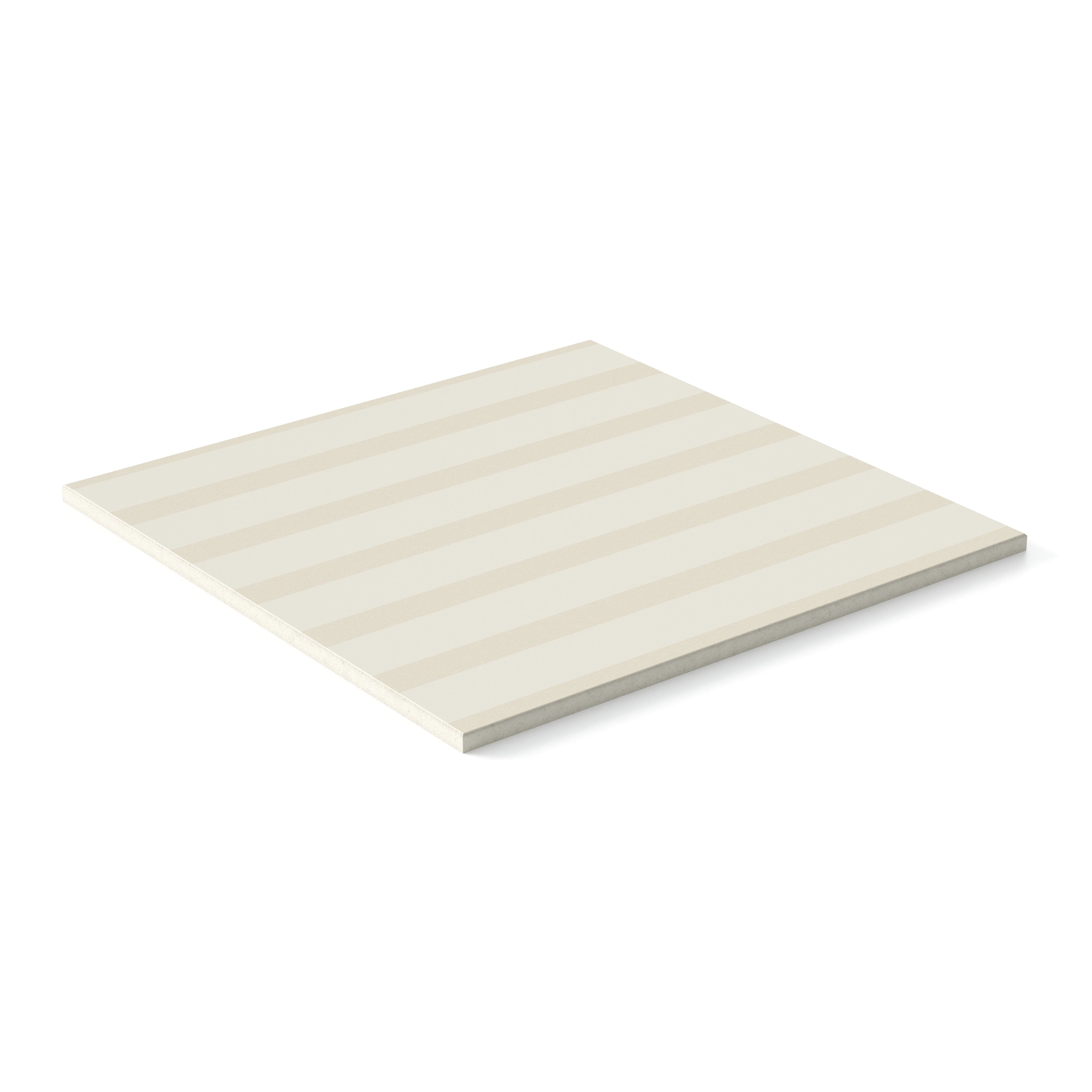 Riley 12x12 Matte Porcelain Tile in Striped Pattern Cream