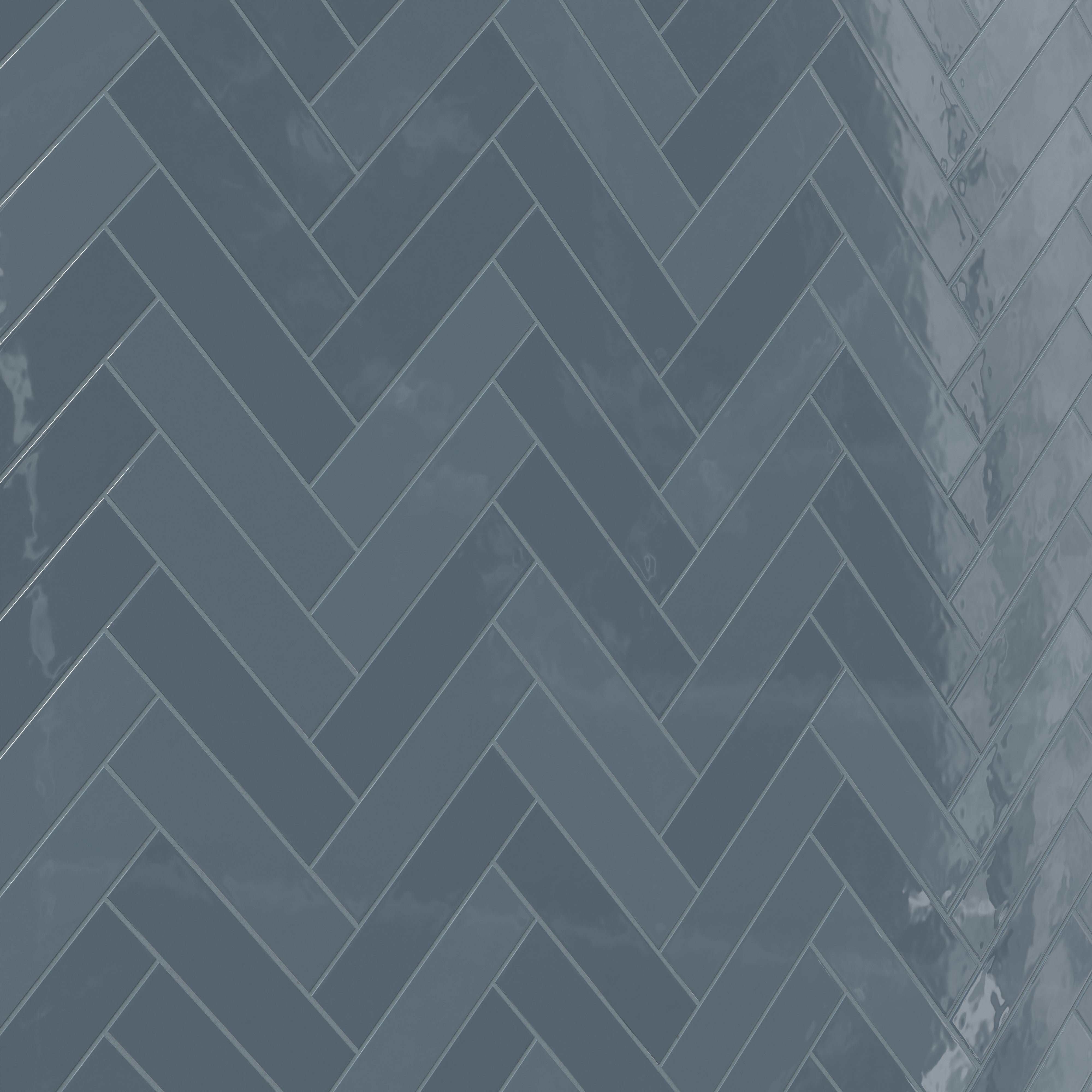 Teagan 3x12 Glossy Ceramic Tile in Denim