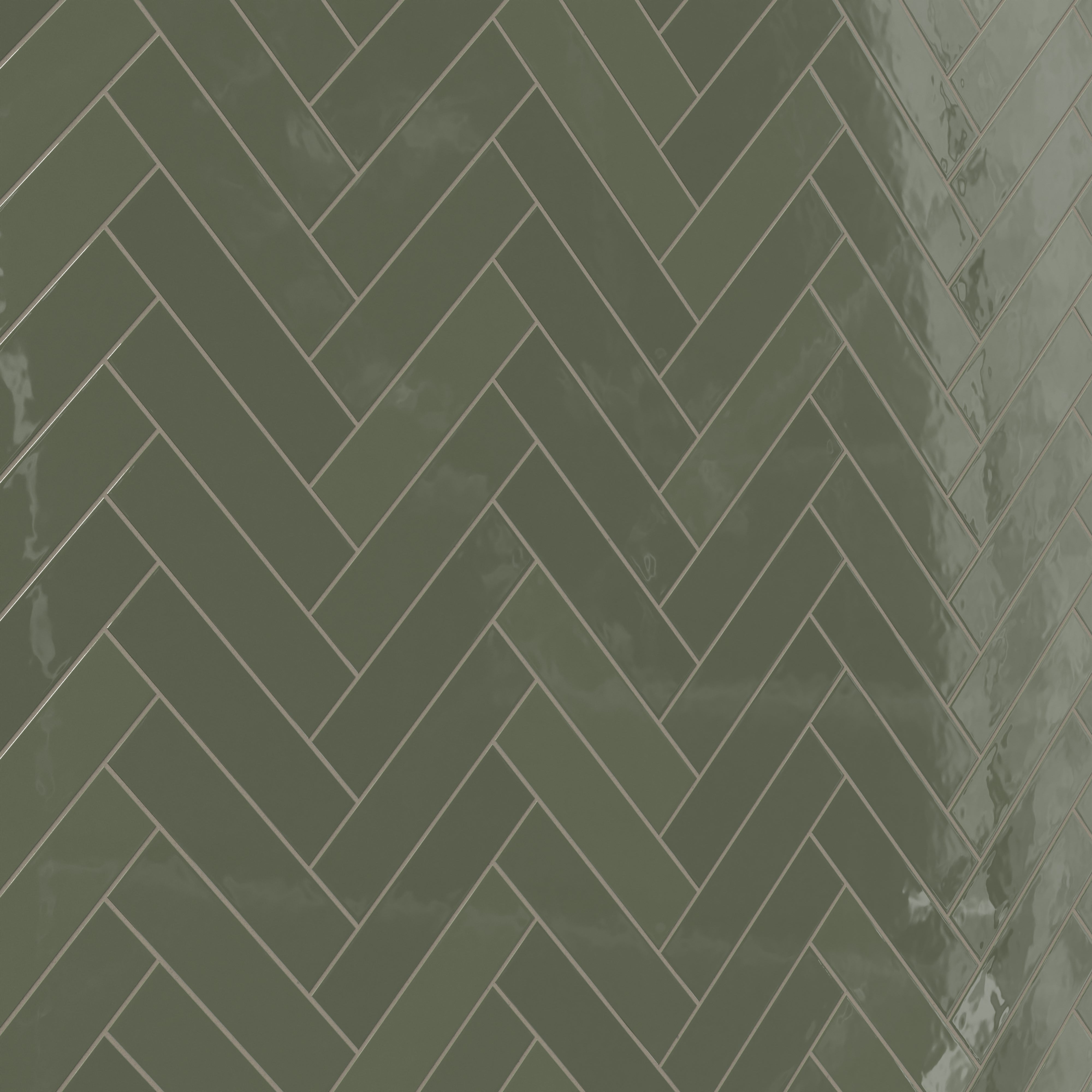 Teagan 3x12 Glossy Ceramic Tile in Moss