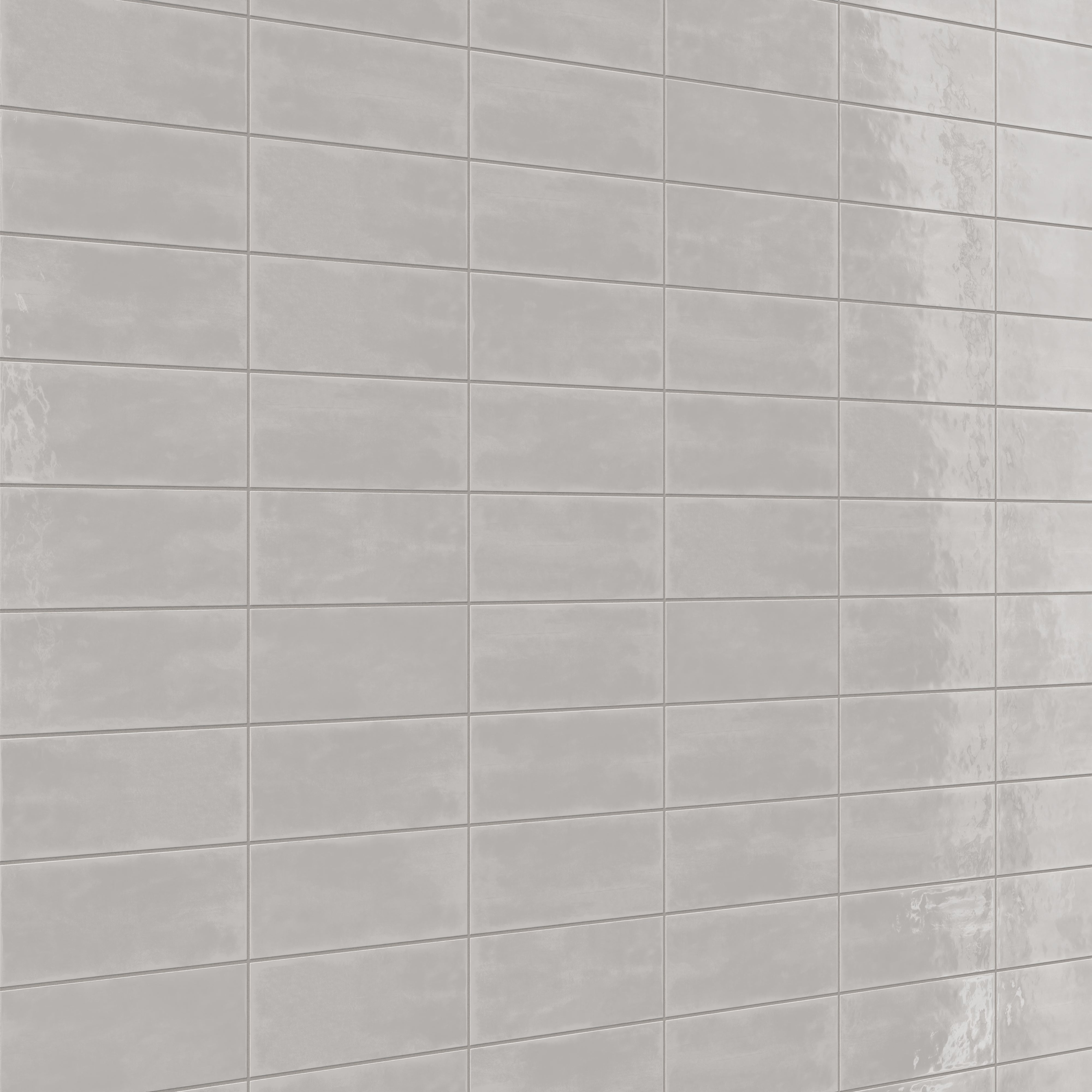 Josie 4x10 Glossy Ceramic Tile in Fog