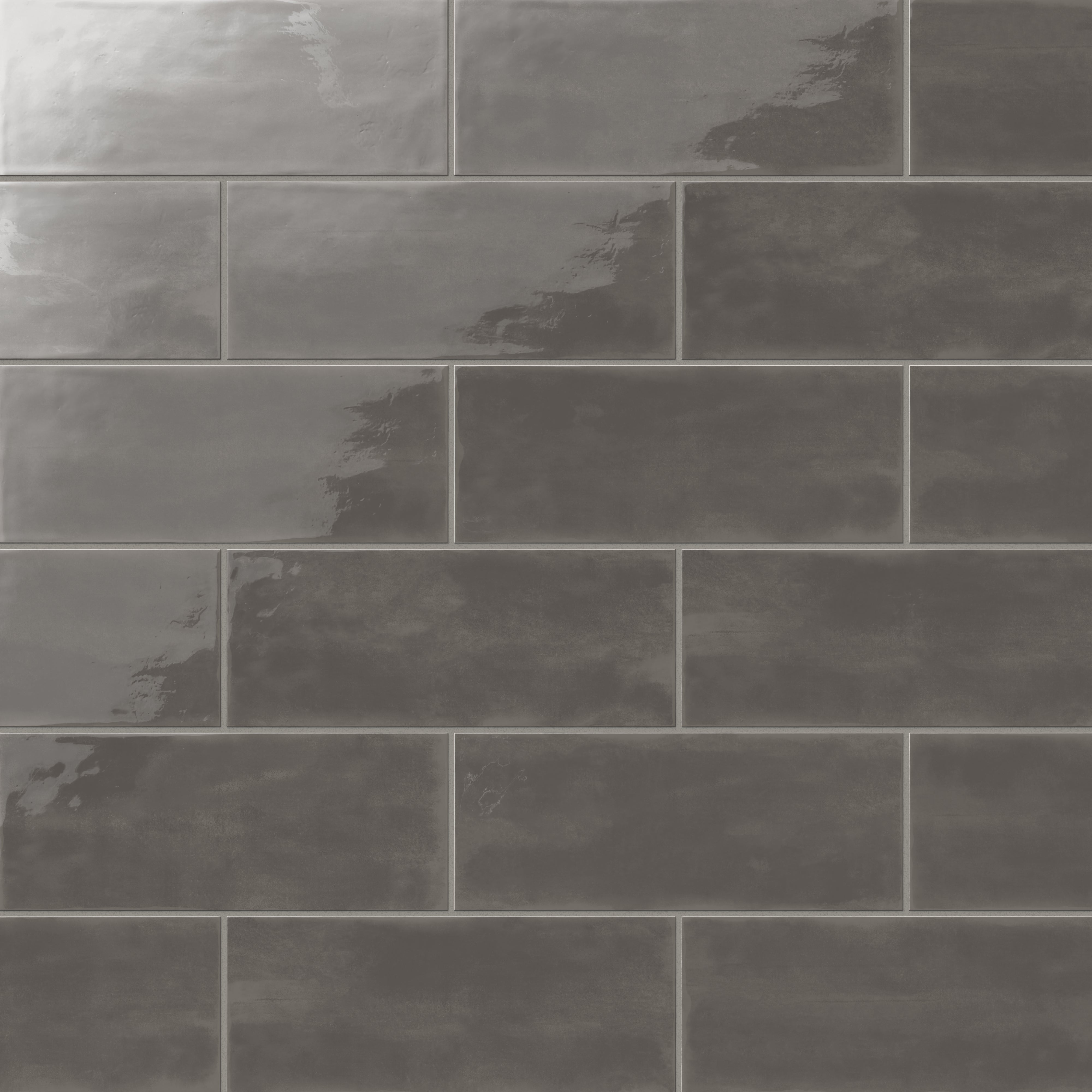 Josie 4x10 Glossy Ceramic Tile in Smoke