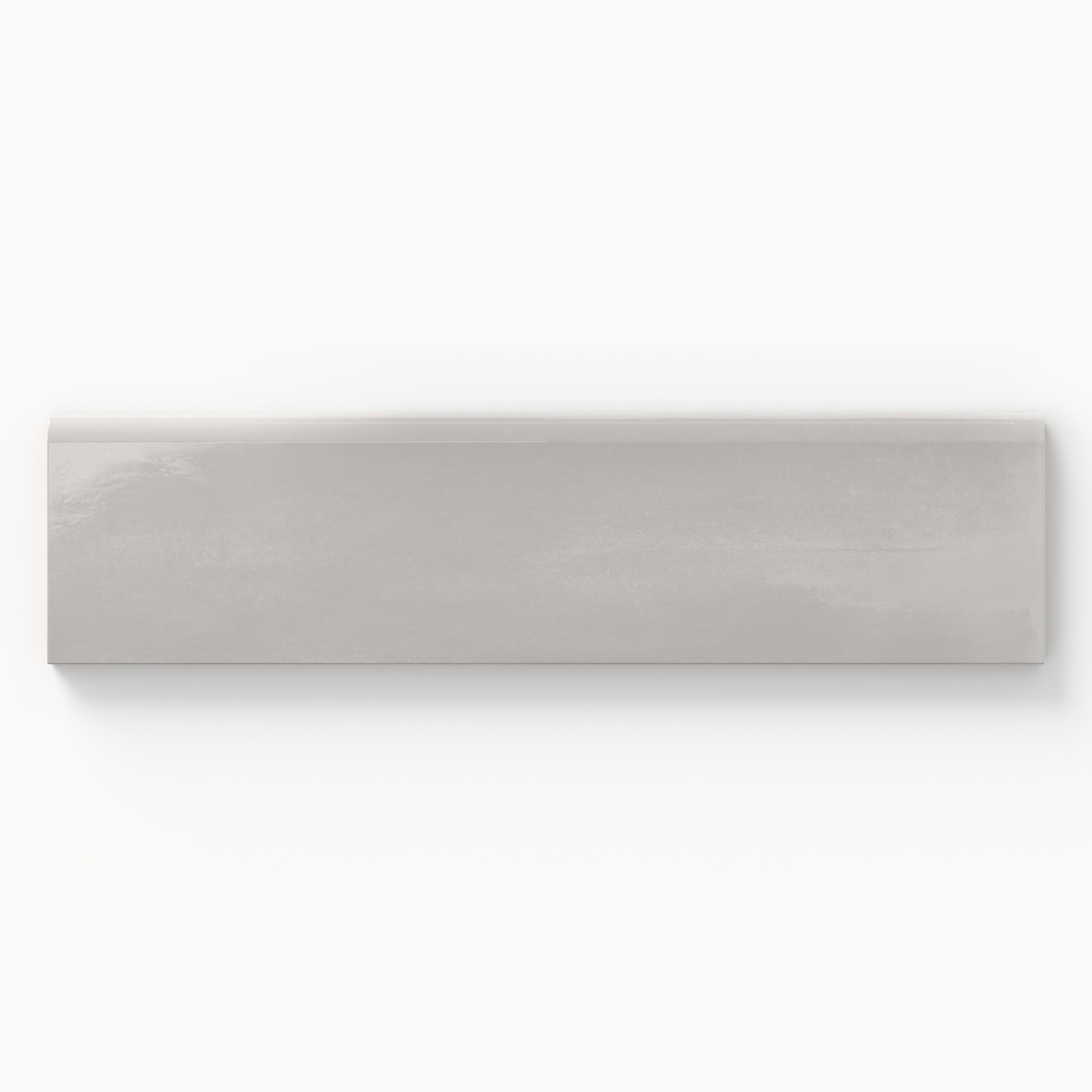 Josie 3x10 Bullnose Glossy Ceramic Tile in Fog