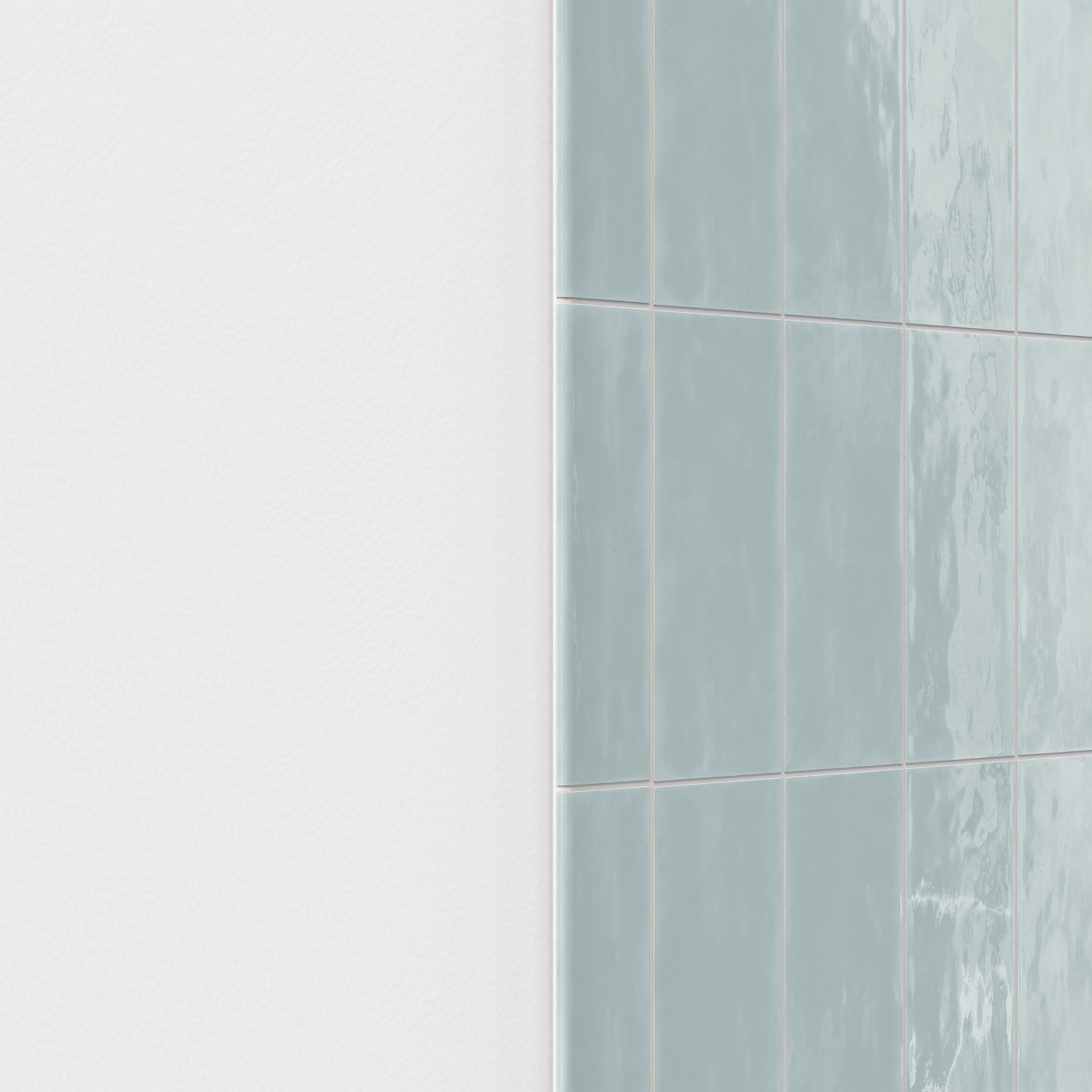 Josie 3x10 Bullnose Glossy Ceramic Tile in Sky