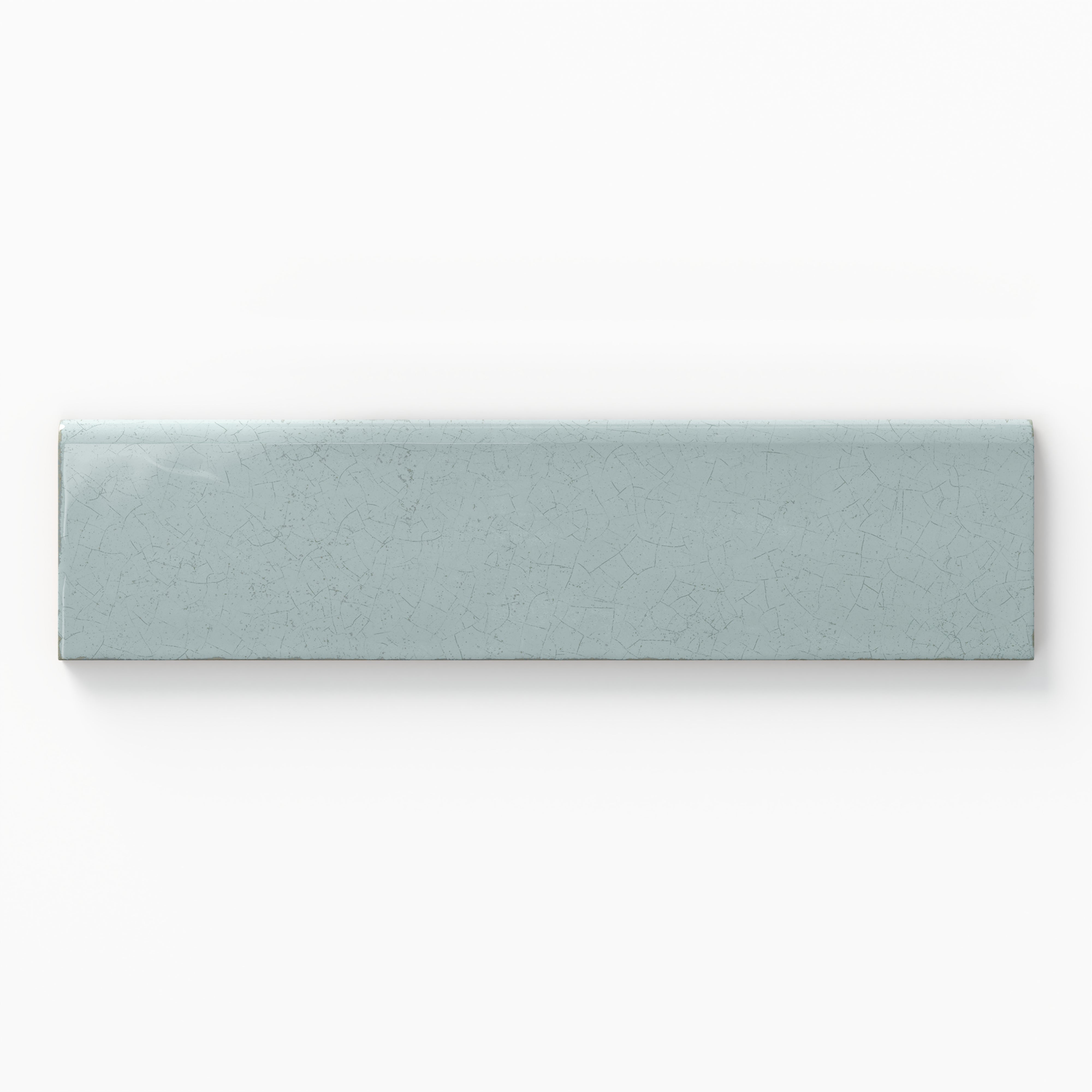 Josie 3x12 Bullnose Crackled Ceramic Tile in Sky