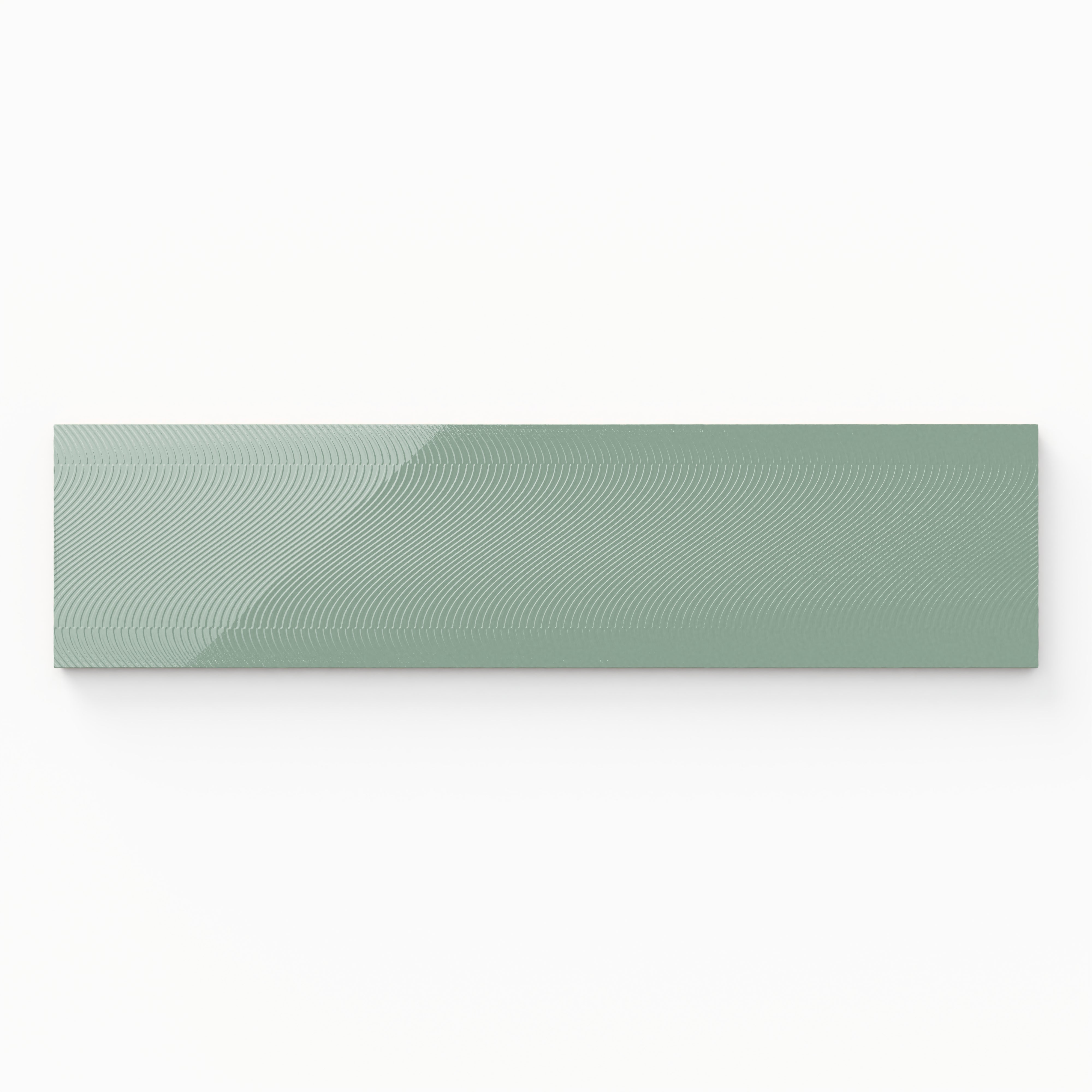 Nadine 3x12 Glossy Ceramic Tile in Seafoam