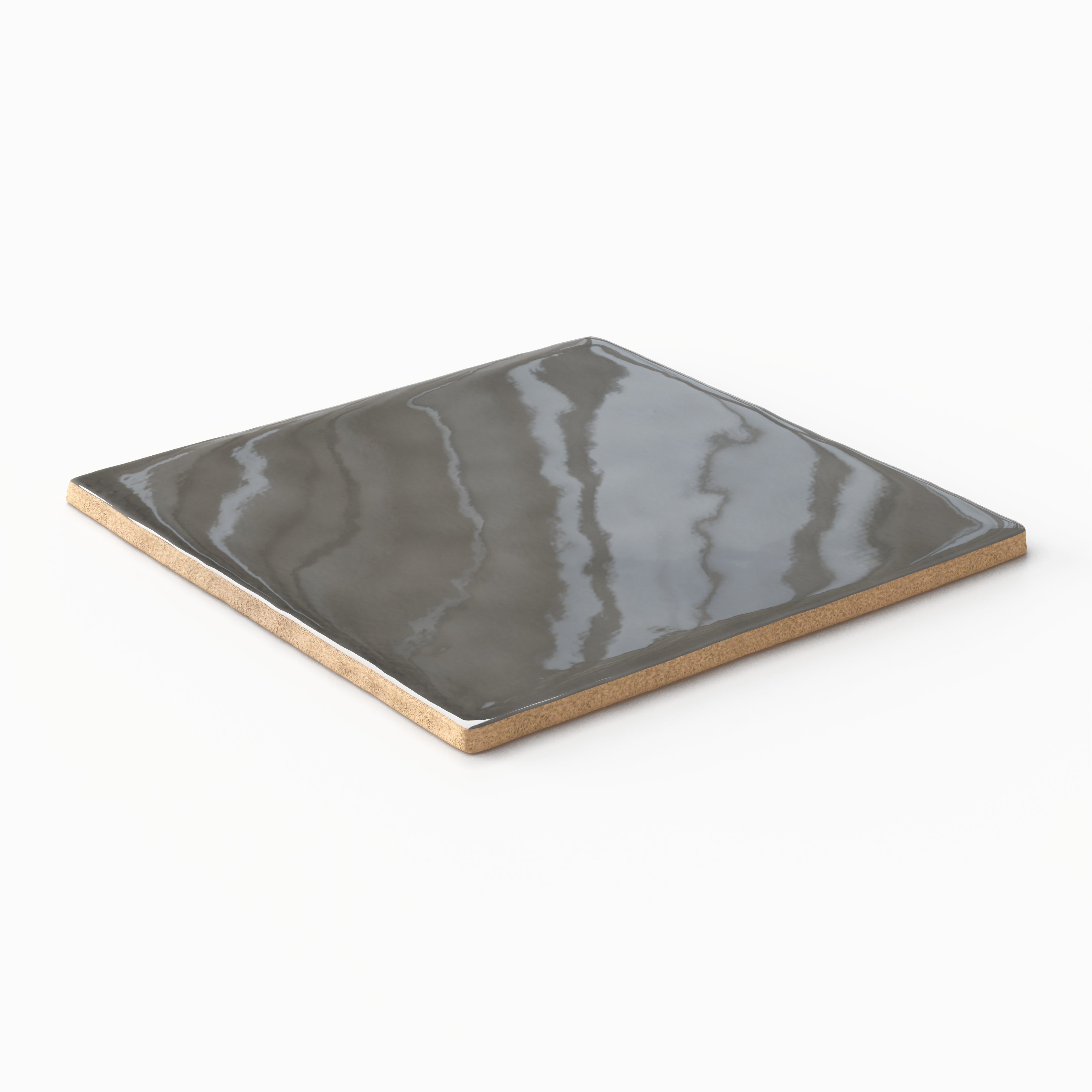 Mikayla 5x5 Glossy Ceramic Tile in Smoke