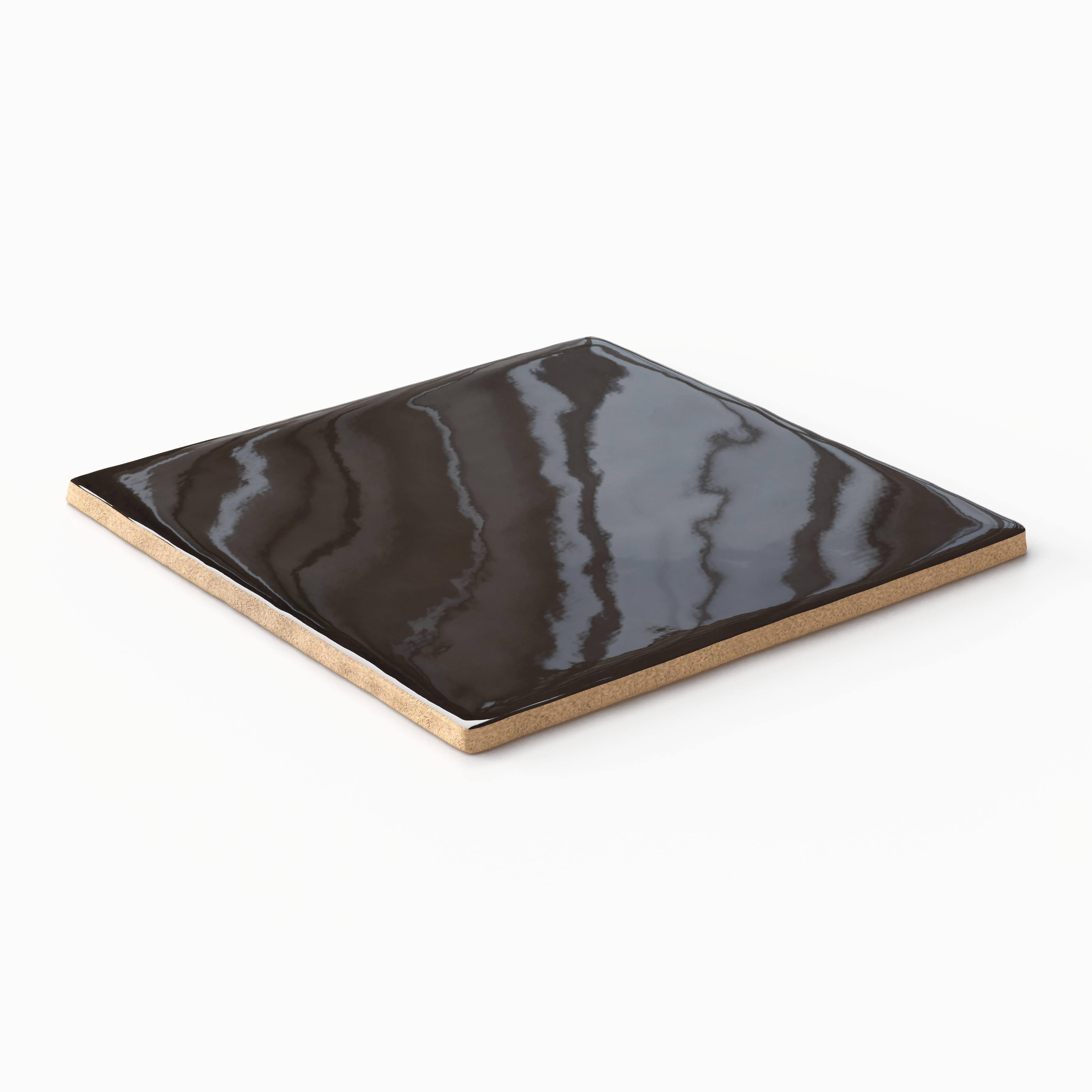 Mikayla 5x5 Glossy Ceramic Tile in Espresso