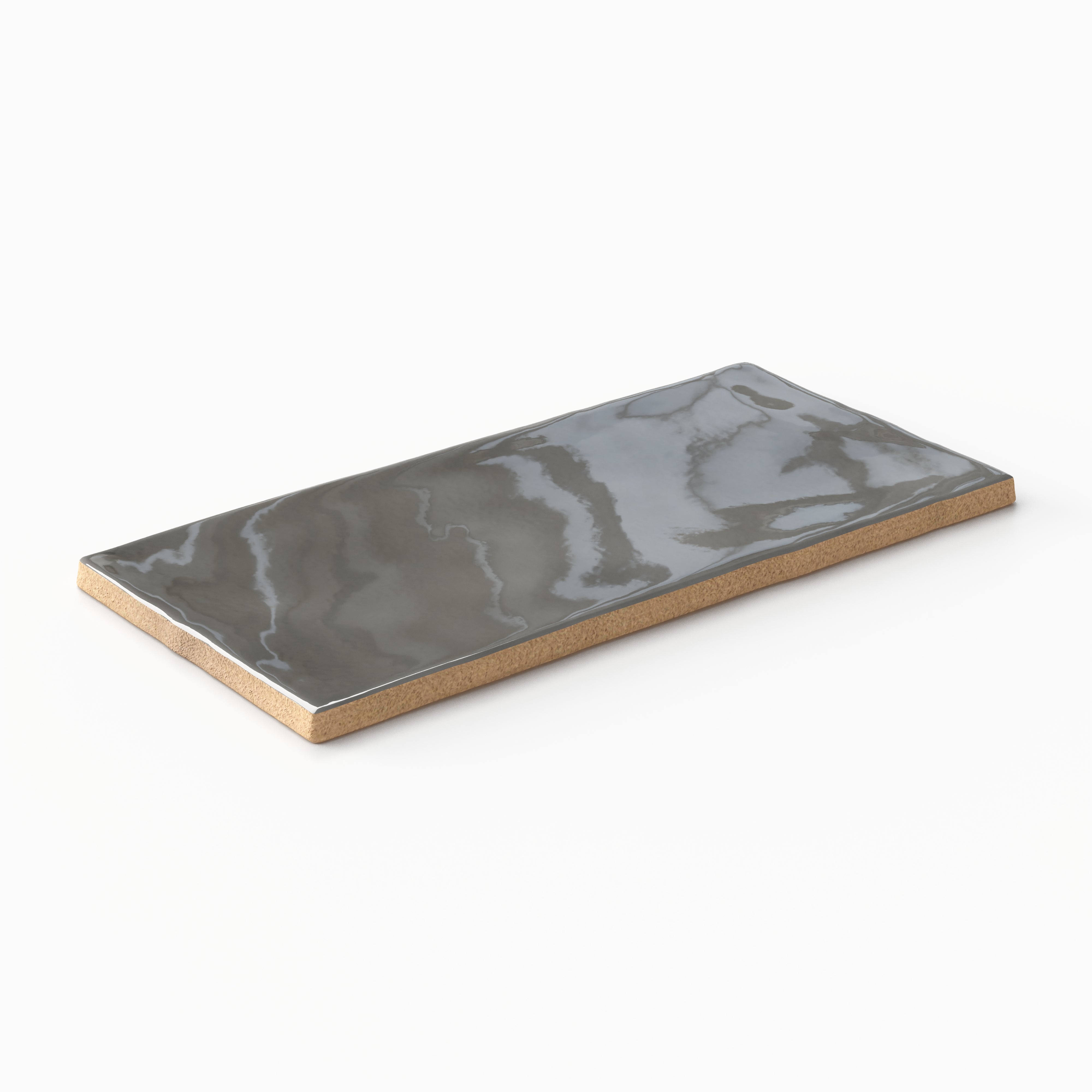 Mikayla 2.5x5 Glossy Ceramic Tile in Smoke