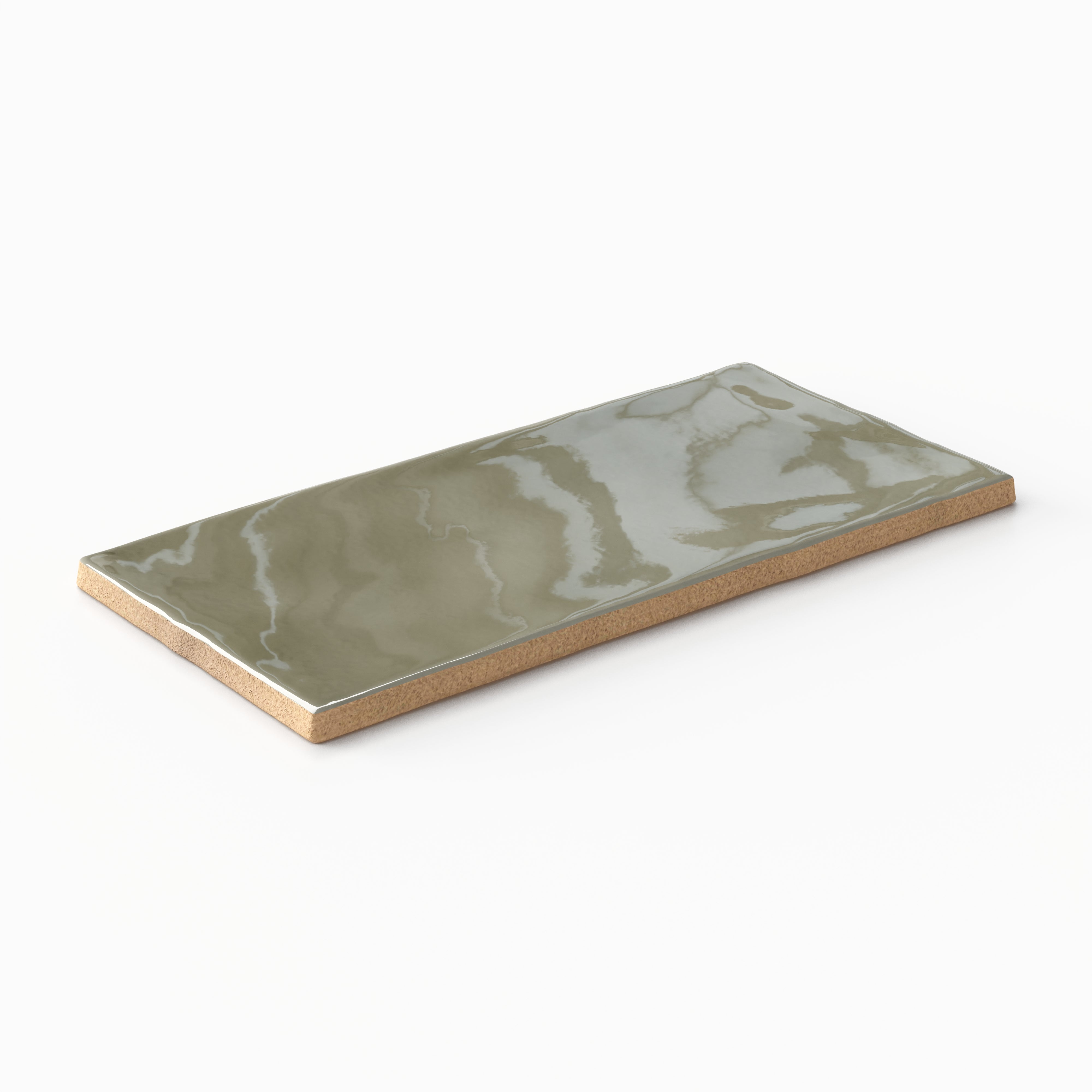 Mikayla 2.5x5 Glossy Ceramic Tile in Olive