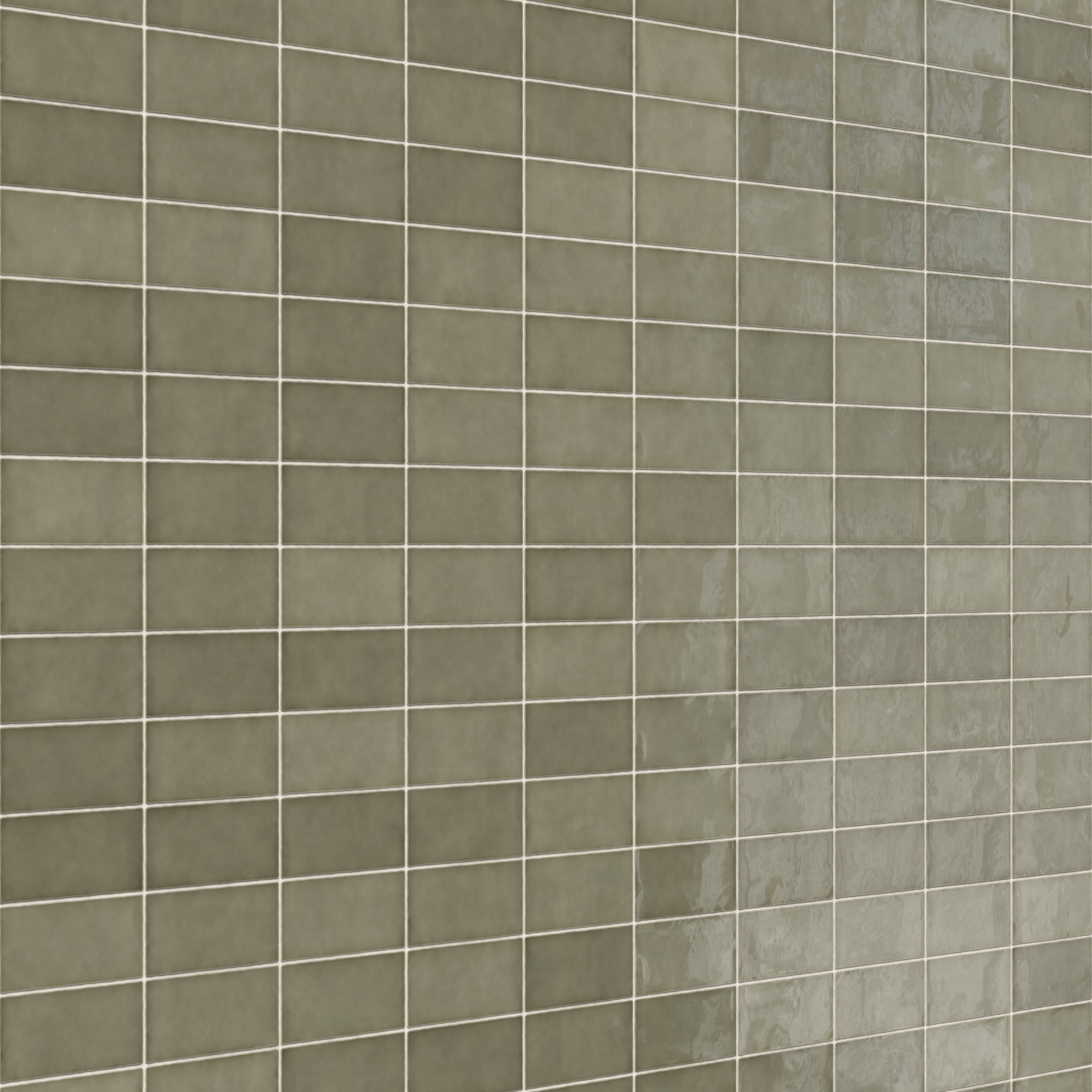 Mikayla 2.5x5 Glossy Ceramic Tile in Olive