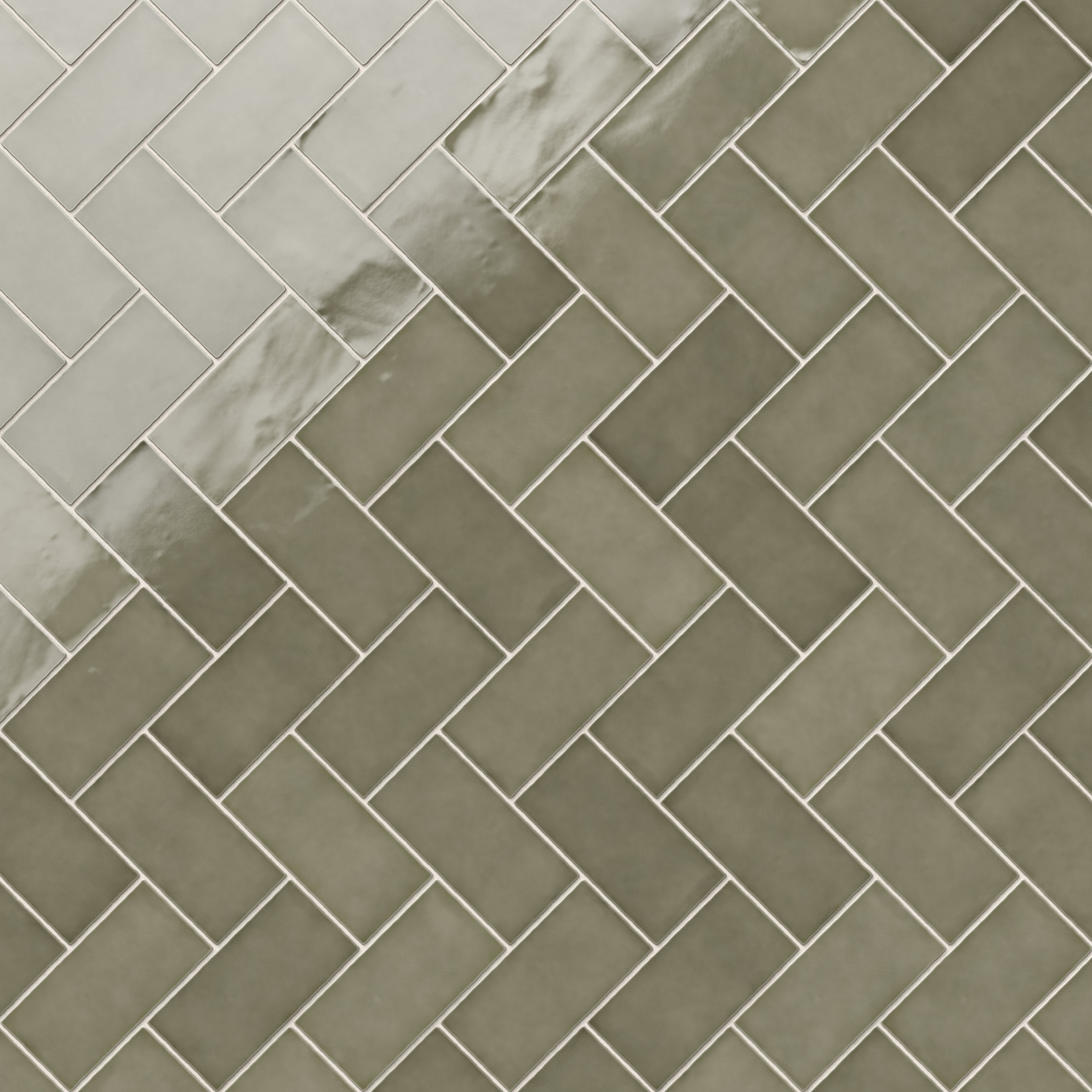 Mikayla 2.5x5 Glossy Ceramic Tile in Olive