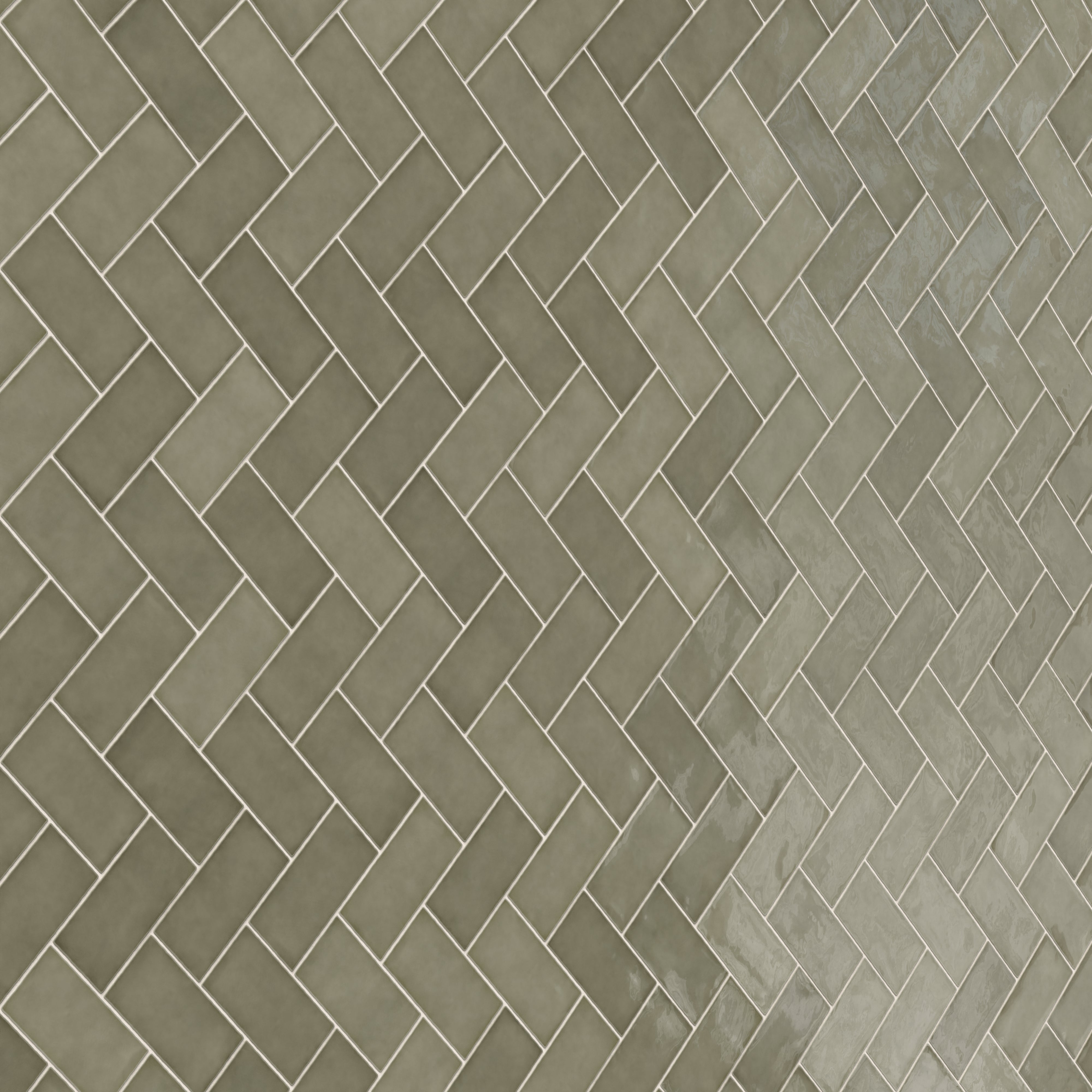 Mikayla 2.5x5 Glossy Ceramic Tile in Olive