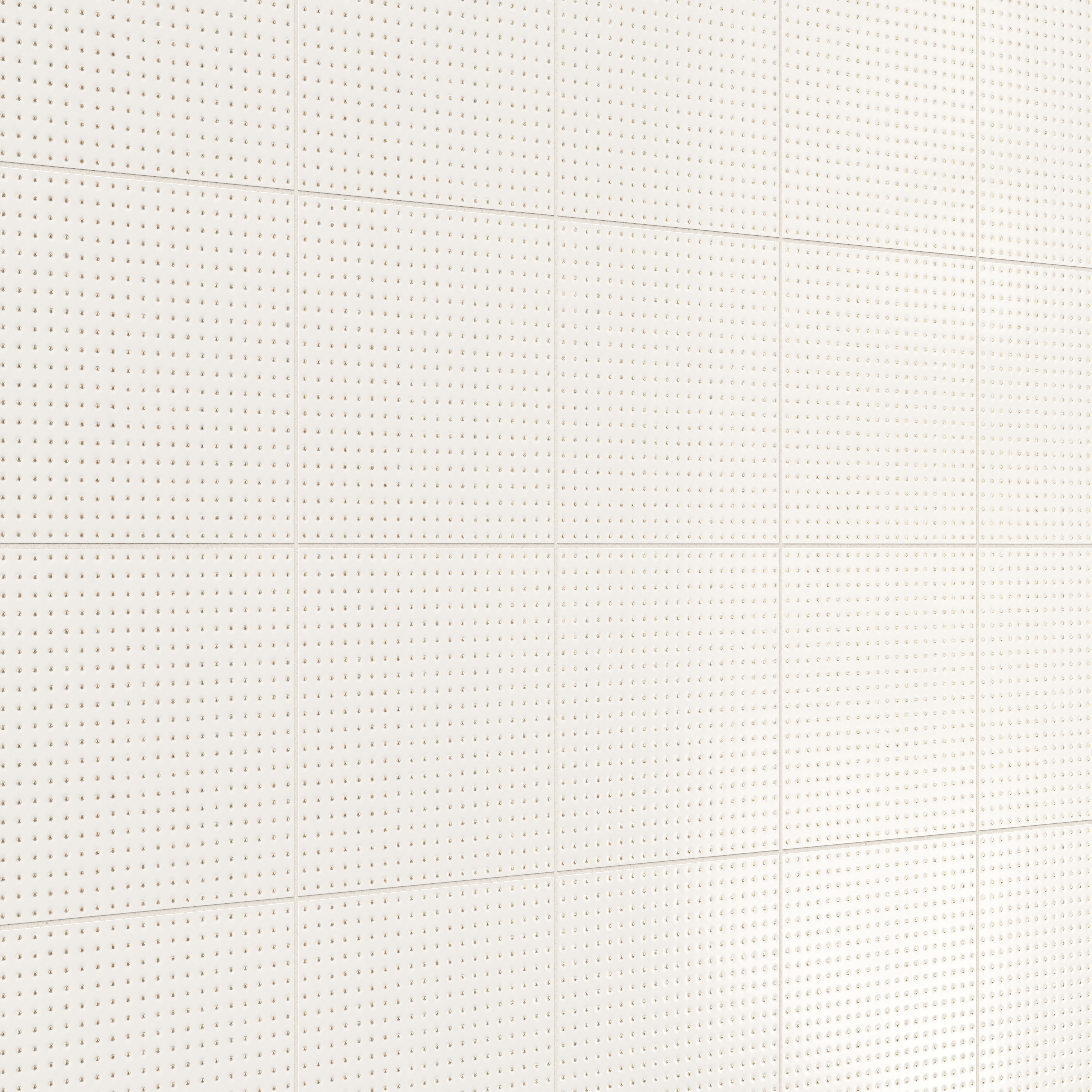 Kira 12x12 Satin Ceramic Tile in Dots White