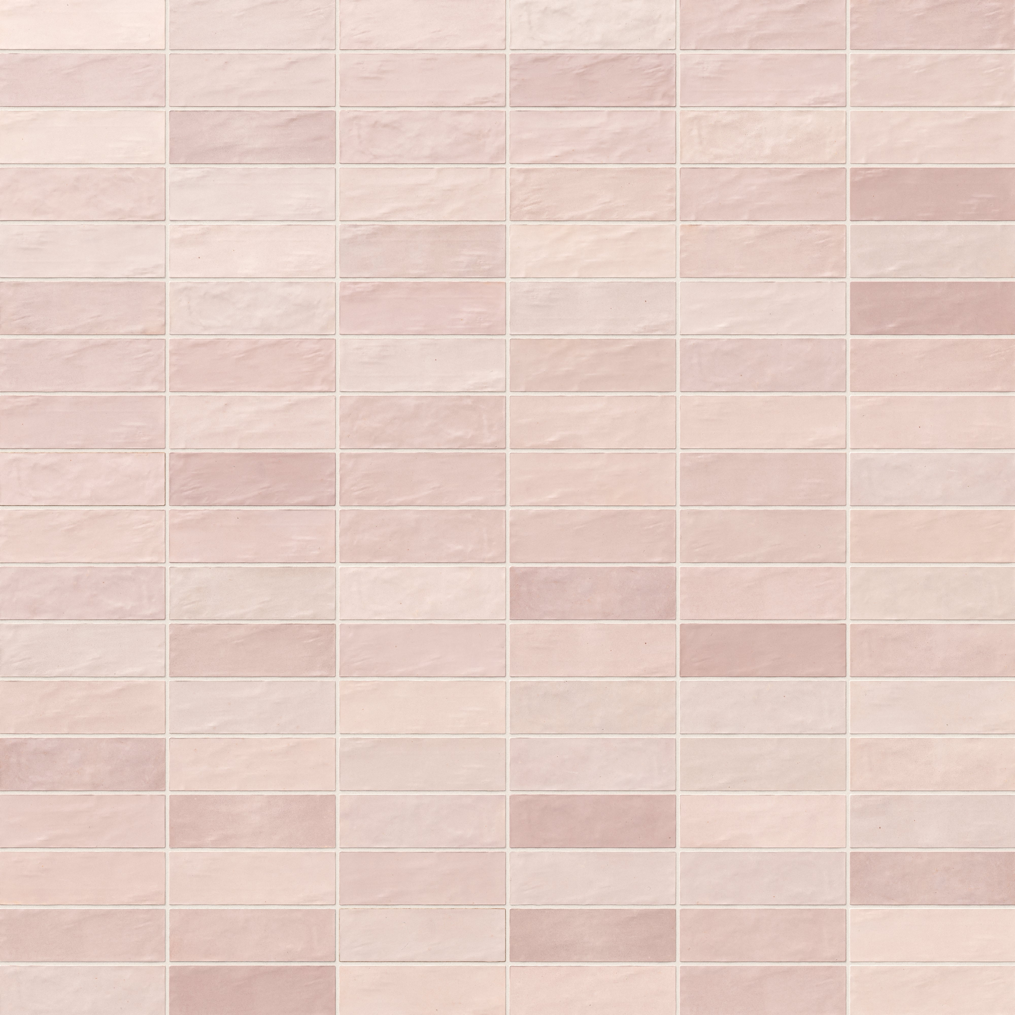 Everly 3x8 Matte Ceramic Tile in Blush