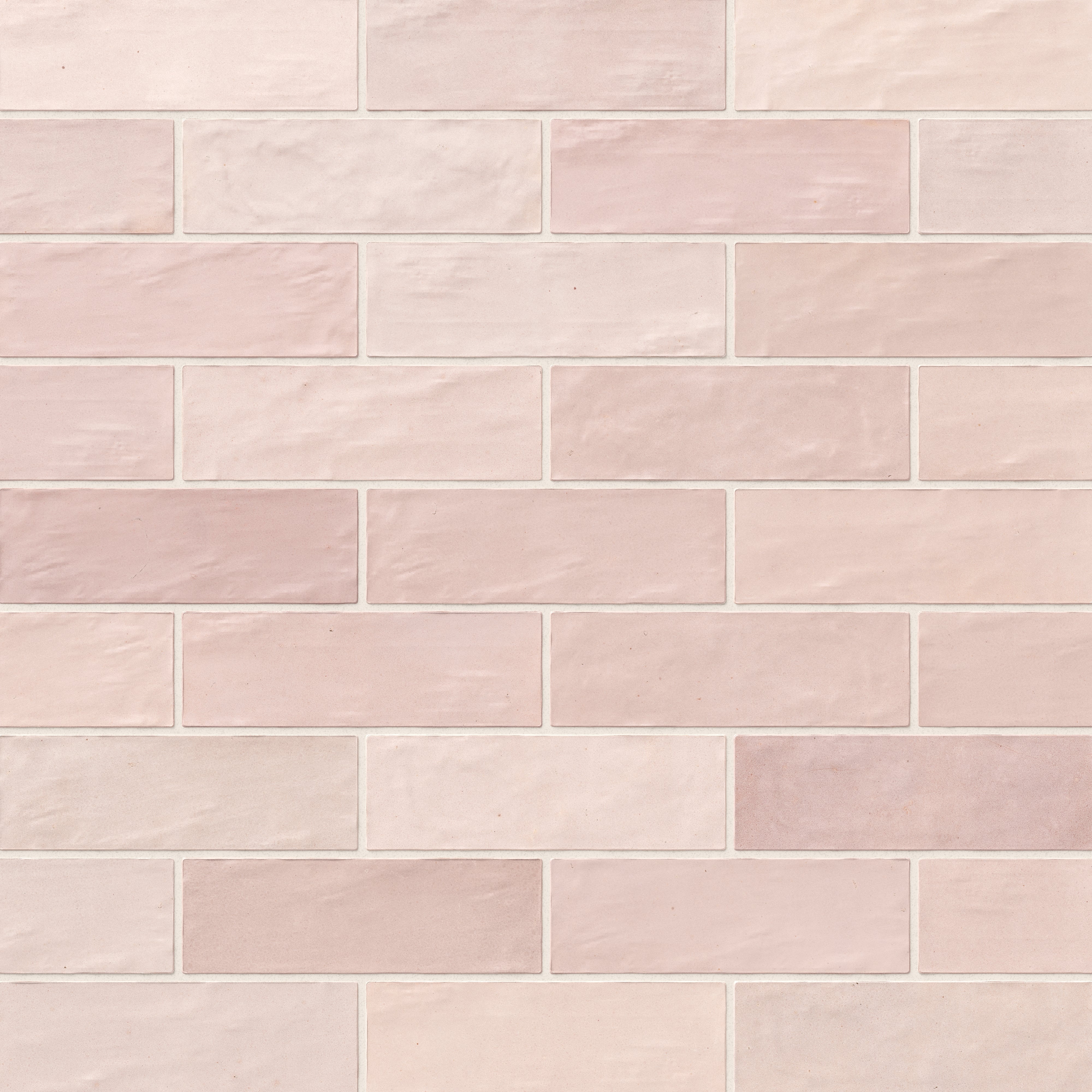 Everly 3x8 Matte Ceramic Tile in Blush