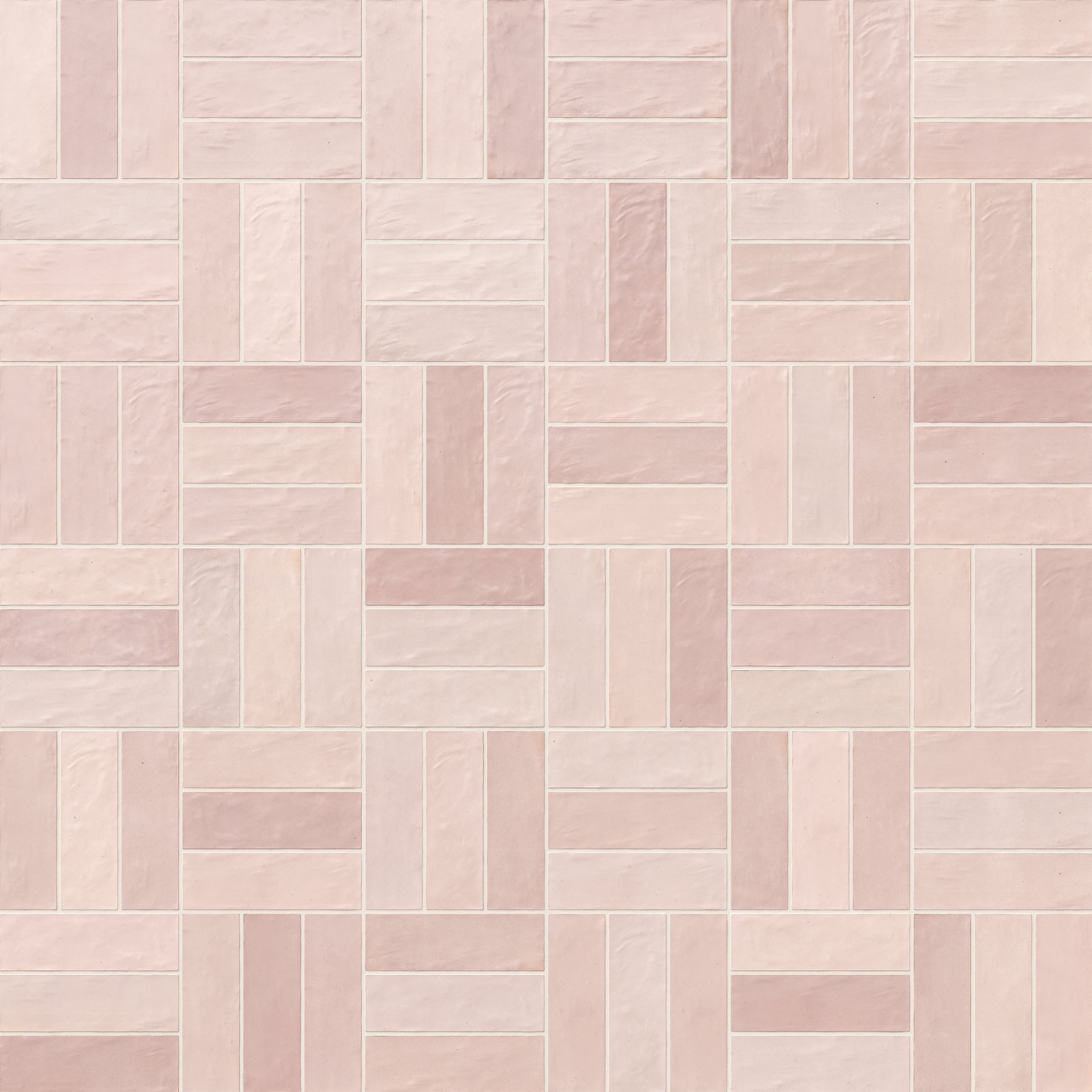 Everly 3x8 Matte Ceramic Tile in Blush