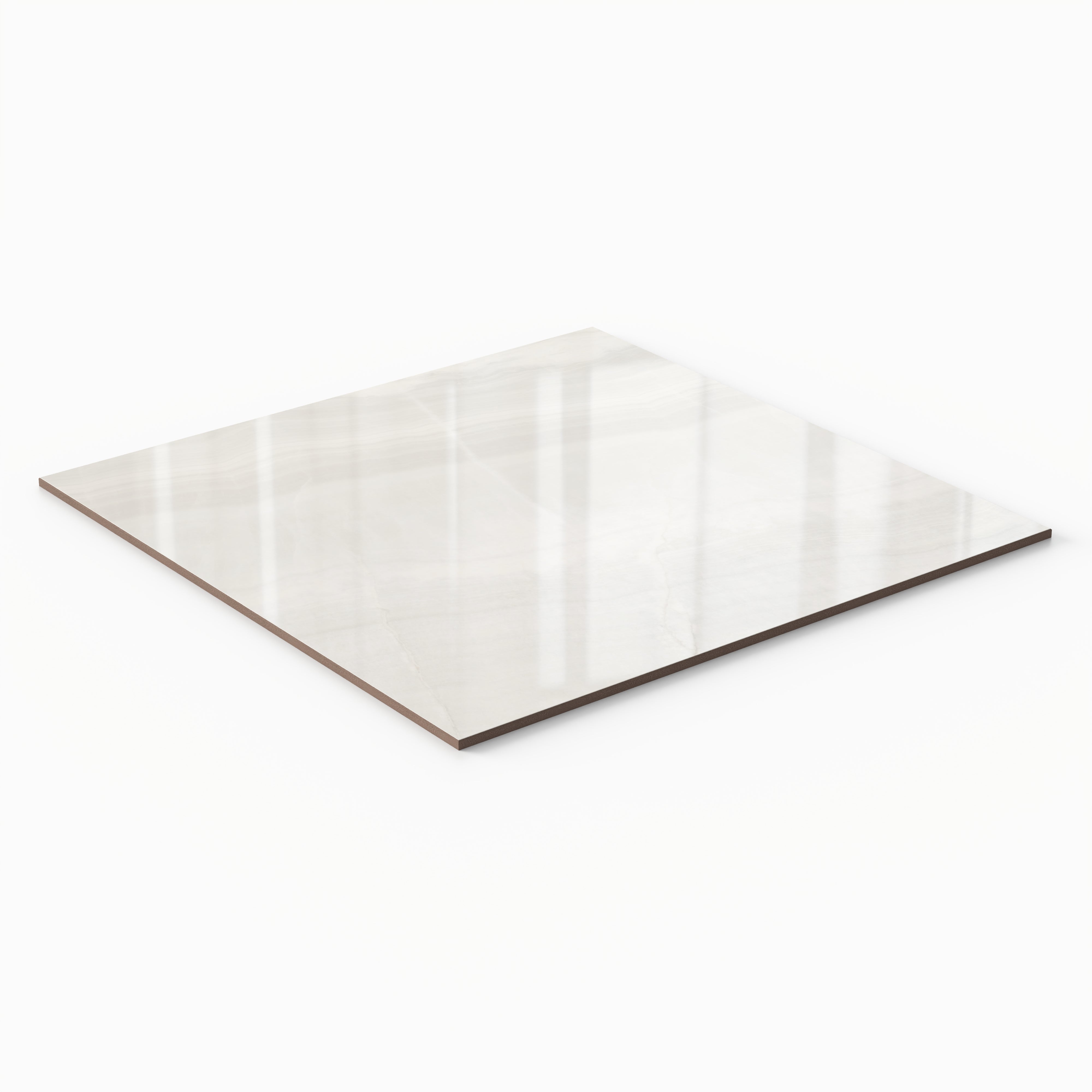 Giselle 24x24 Polished Porcelain Tile in Shell