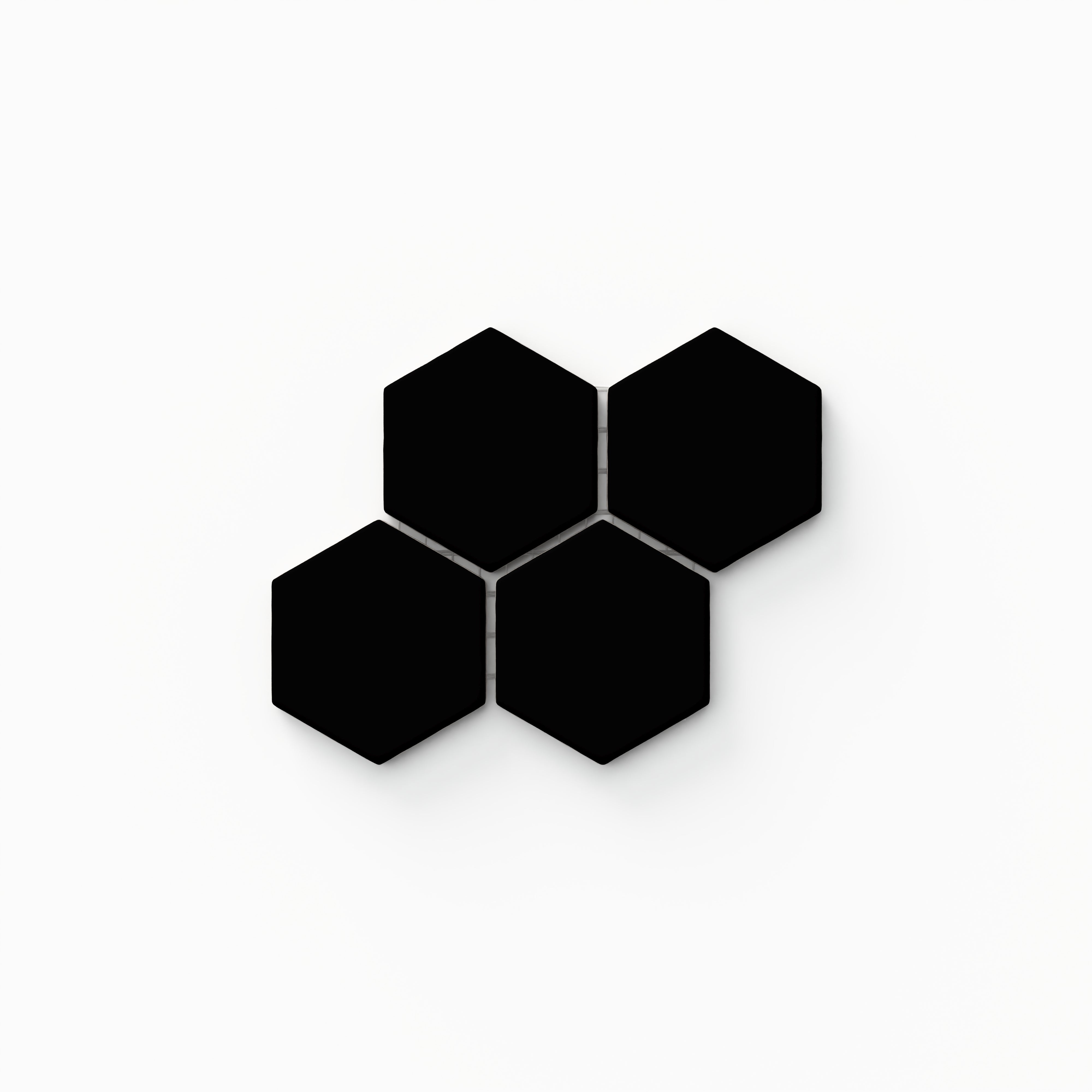 Levi 12x12 Matte Porcelain 2x2 Hexagon Mosaic Tile in Black Sample