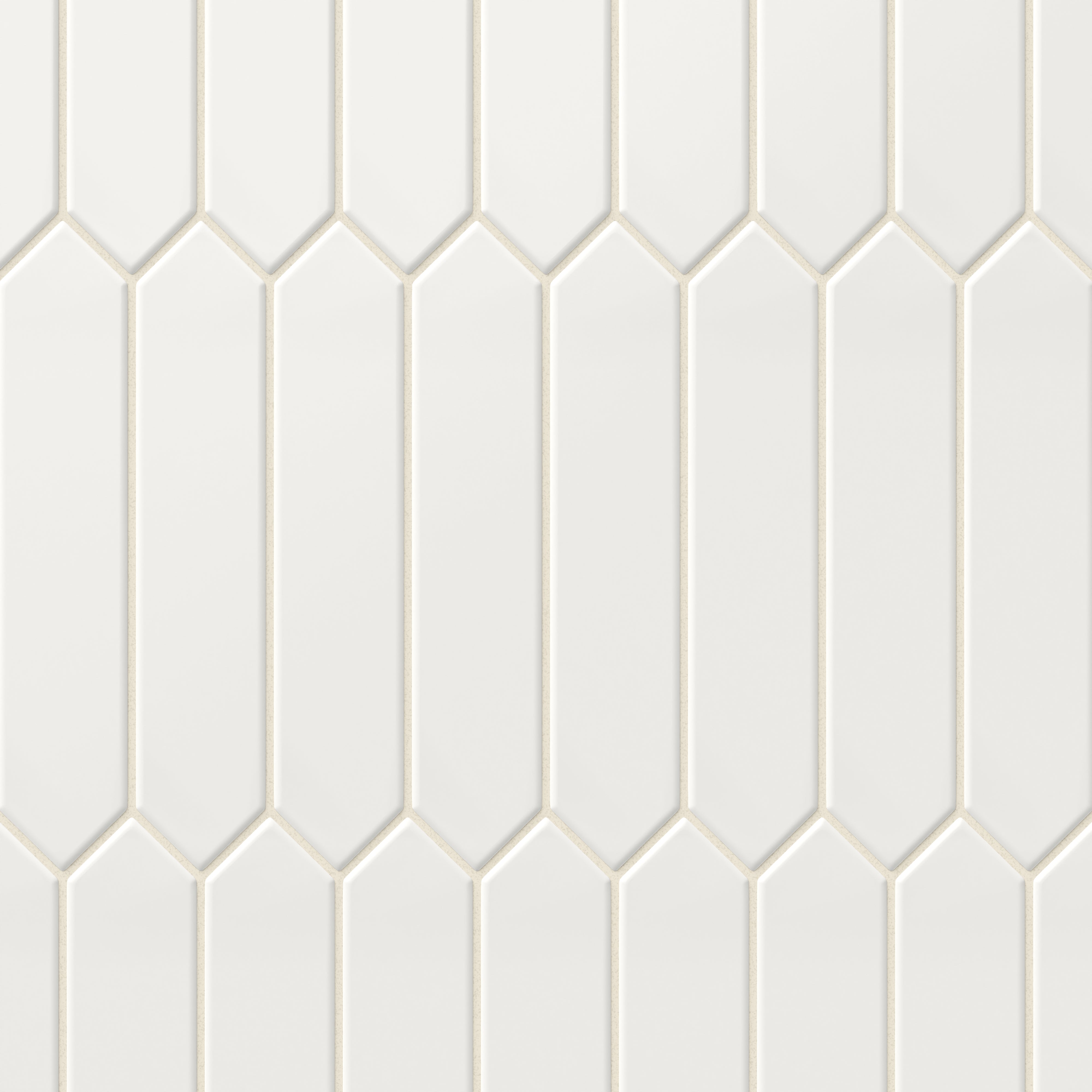 Reagan 2x10 Matte Ceramic Picket Tile in Cloud