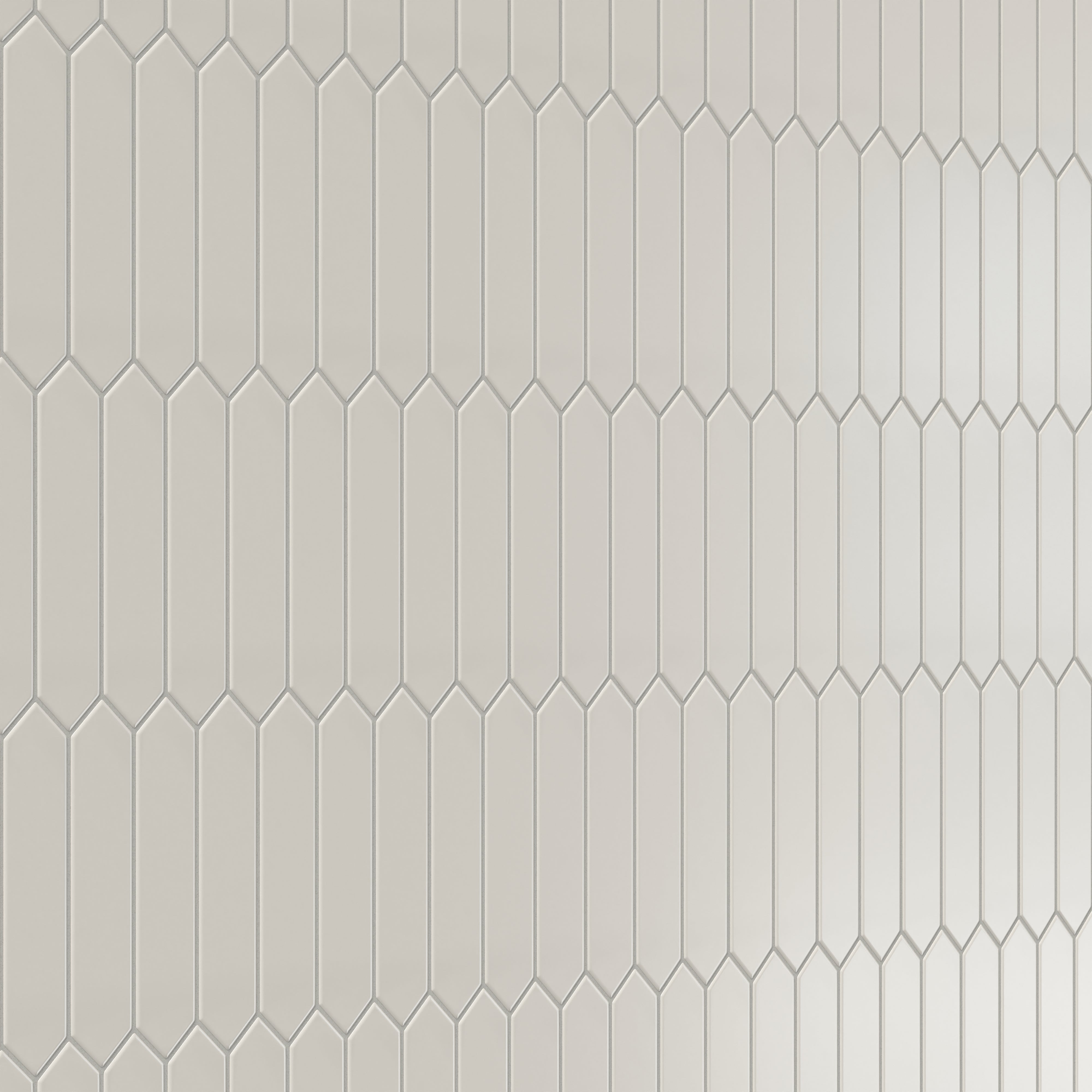 Reagan 2x10 Matte Ceramic Picket Tile in Dove