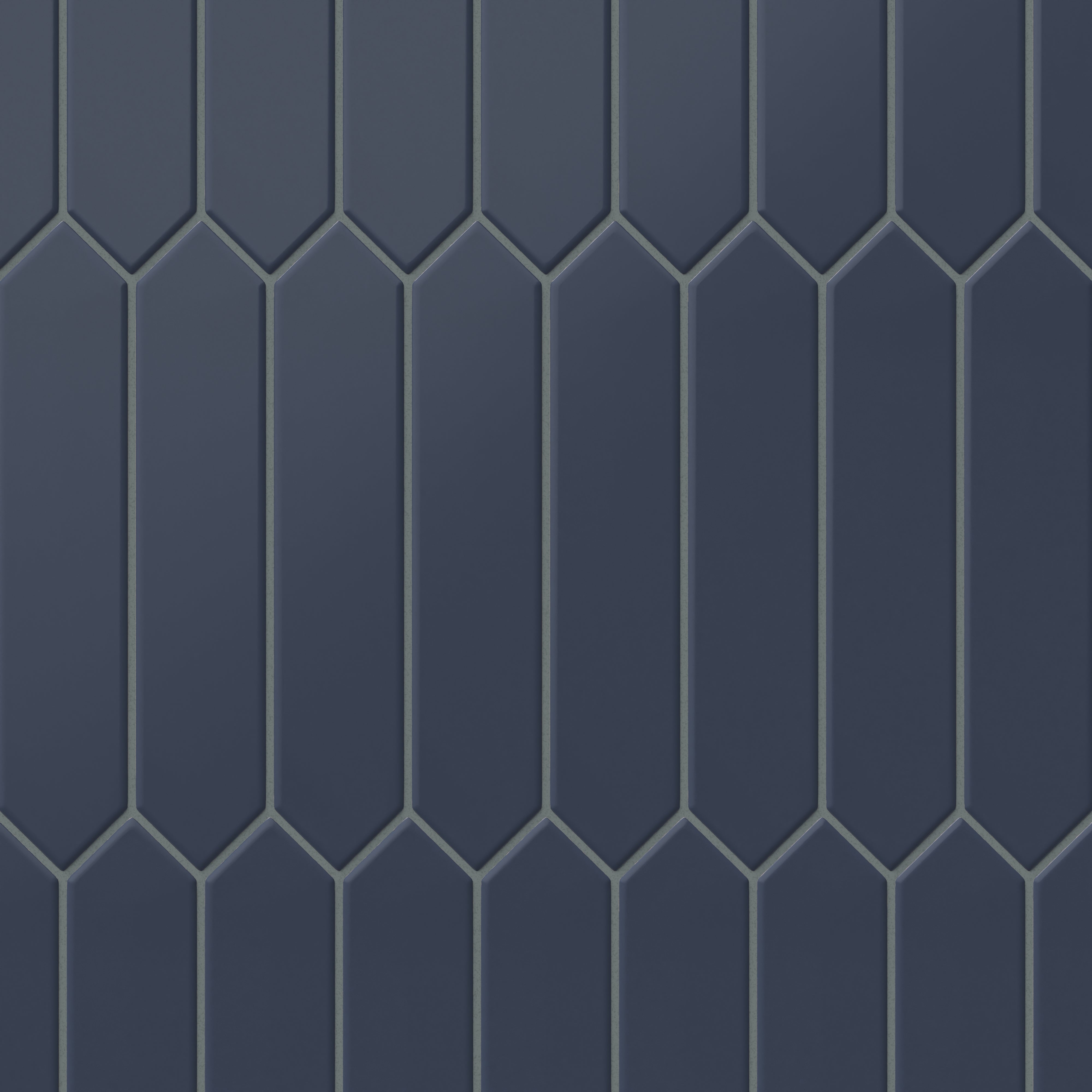 Reagan 2x10 Matte Ceramic Picket Tile in Navy