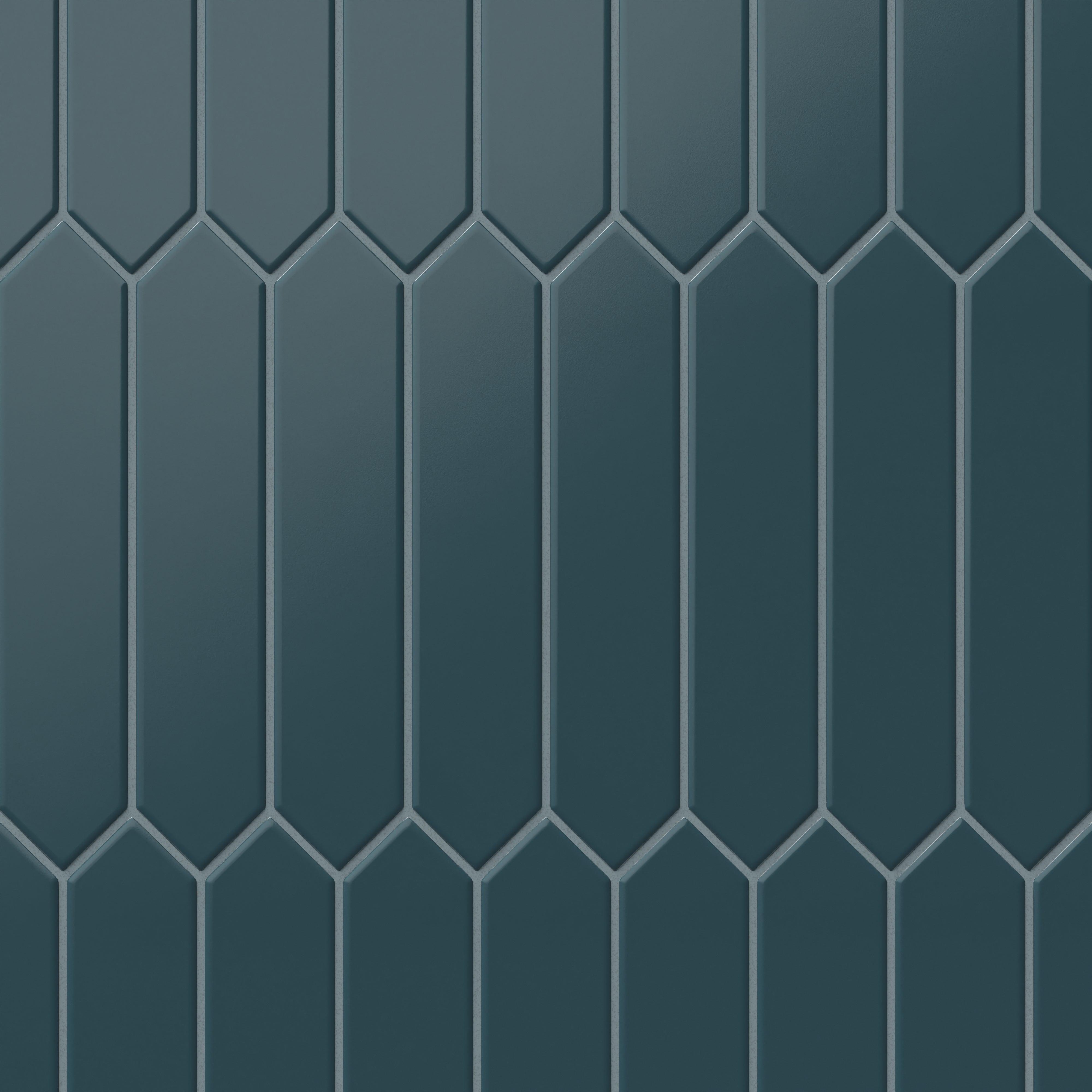 Reagan 2x10 Matte Ceramic Picket Tile in Teal