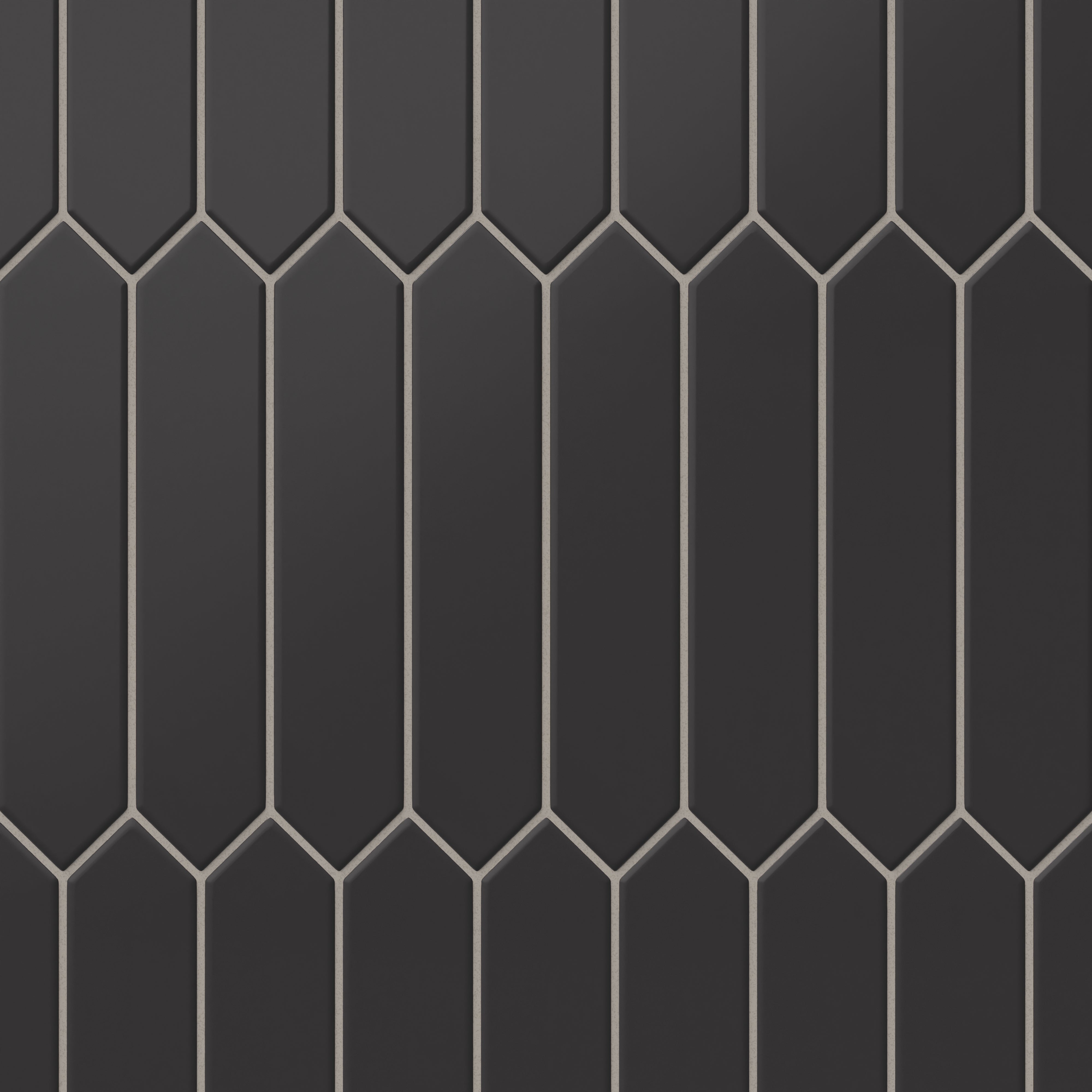 Reagan 2x10 Matte Ceramic Picket Tile in Midnight