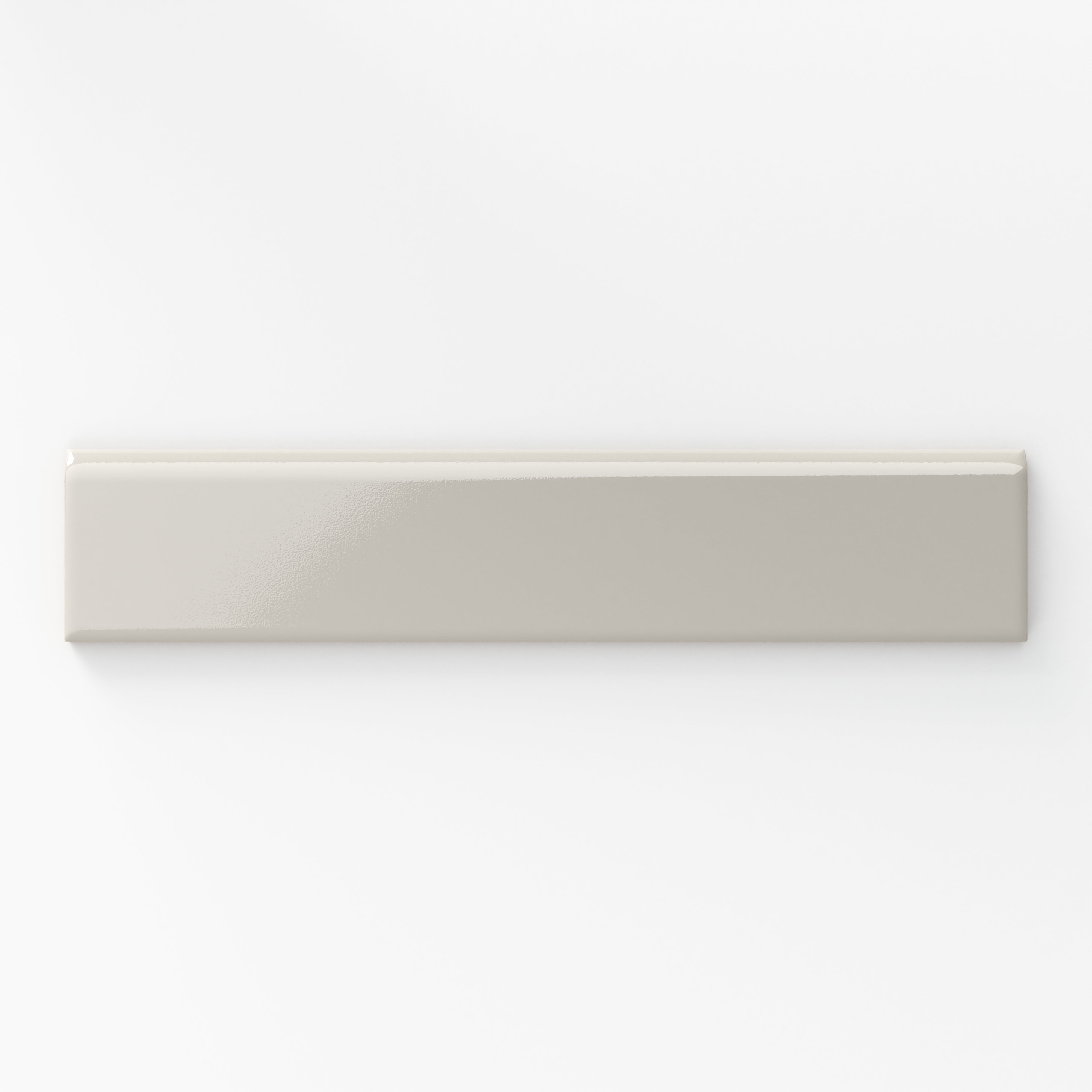 Reagan 2x10 Glossy Ceramic Bullnose Tile in Dove