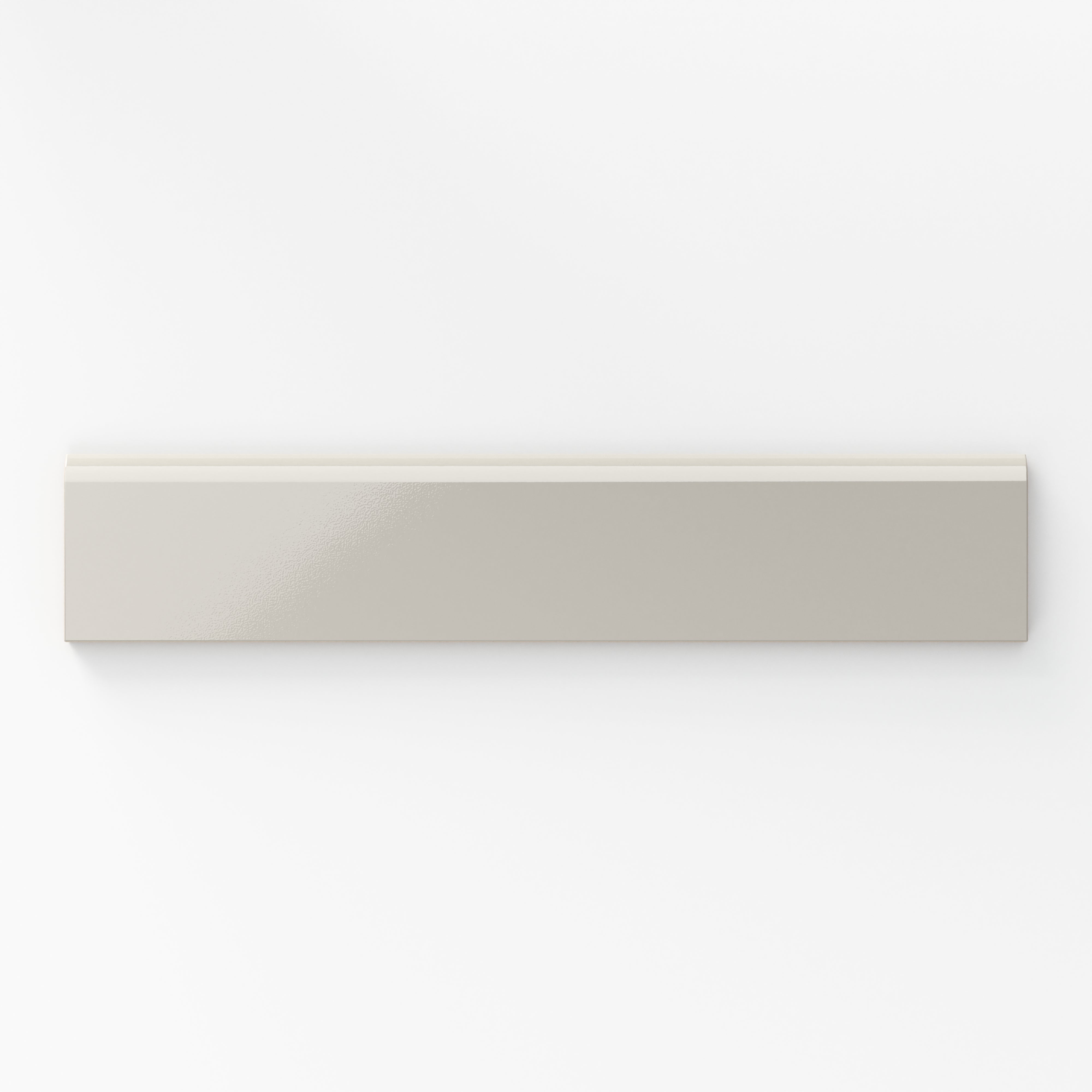 Reagan 2x10 Glossy Ceramic Bullnose Tile in Dove