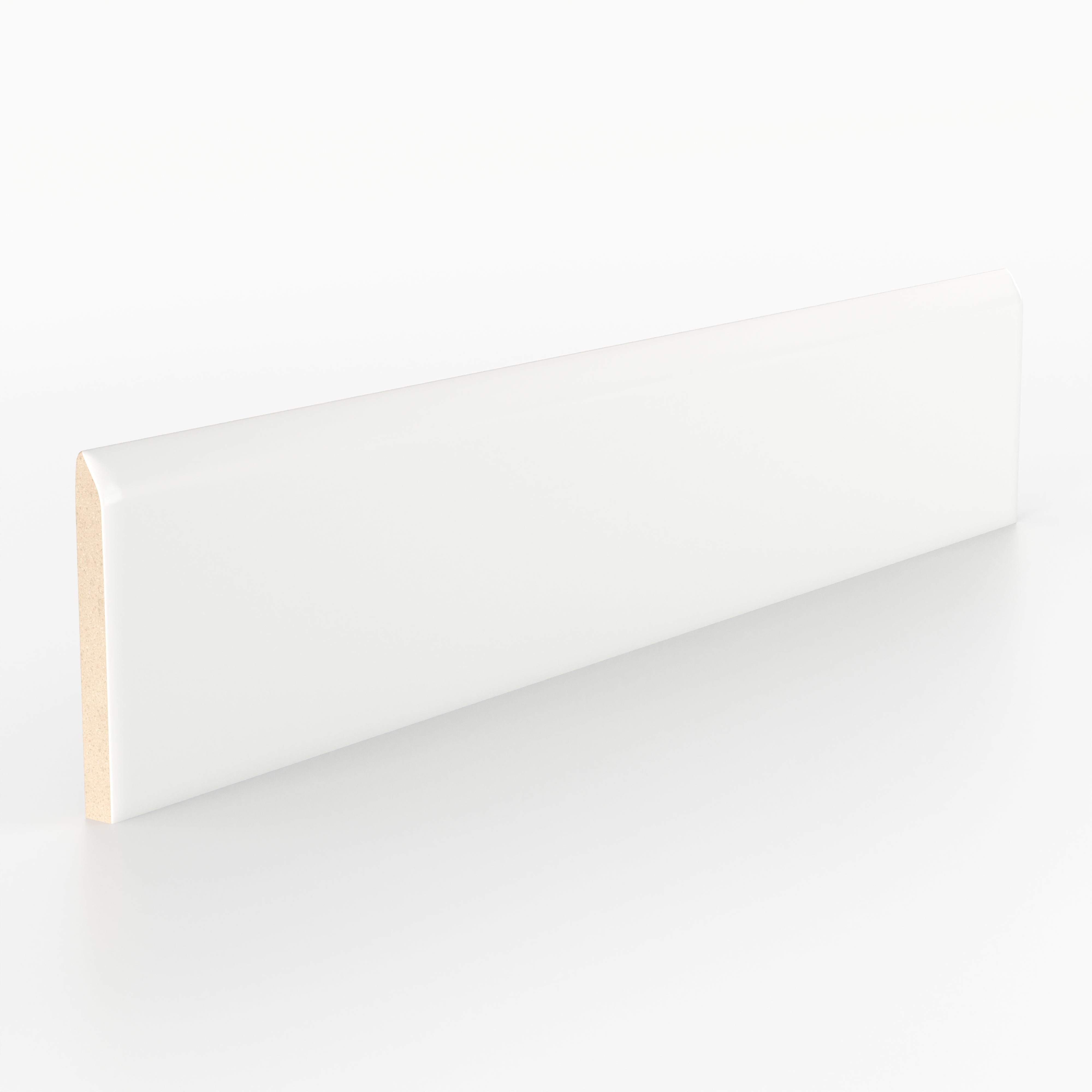 Reagan 2x10 Matte Ceramic Bullnose Tile in Cloud