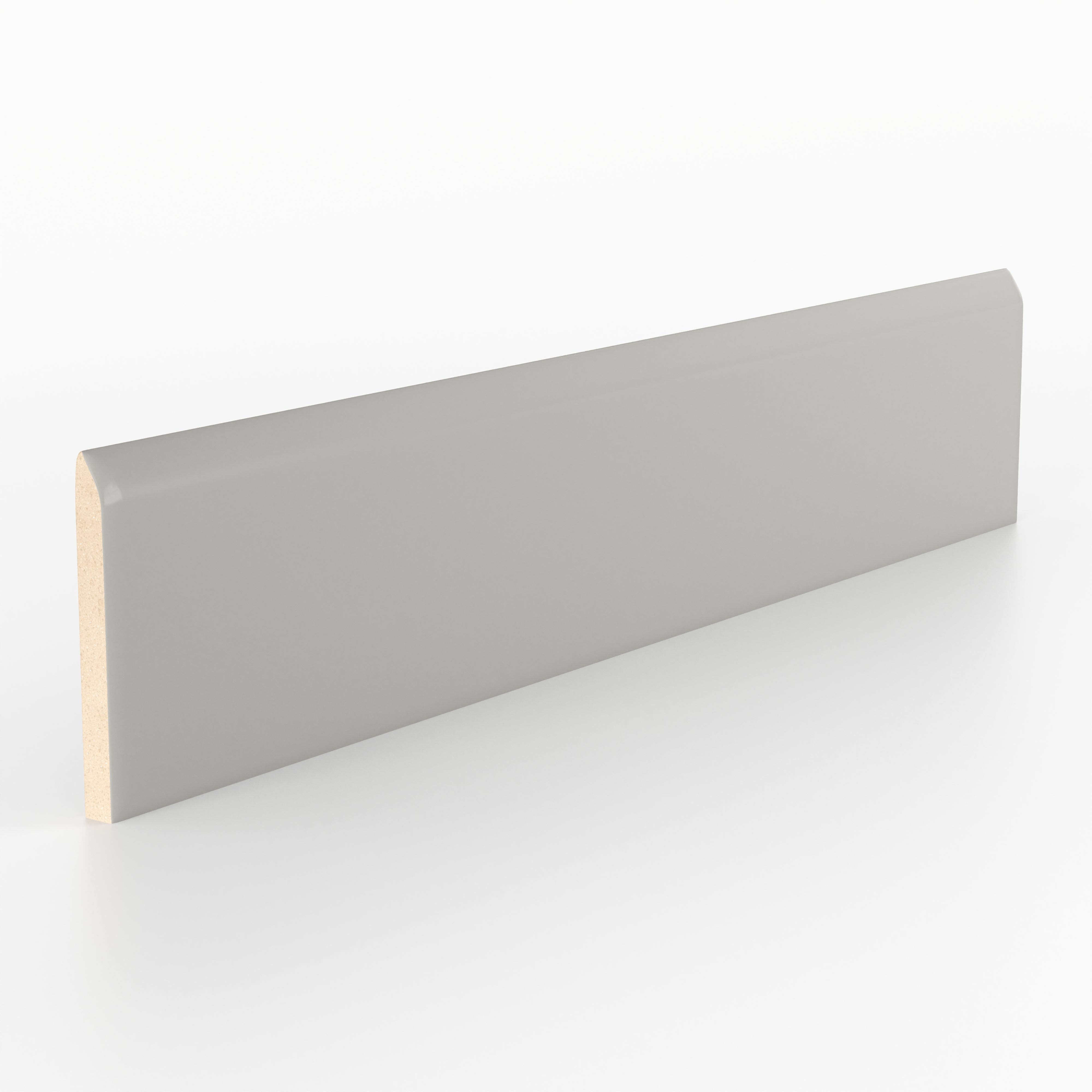 Reagan 2x10 Matte Ceramic Bullnose Tile in Fog