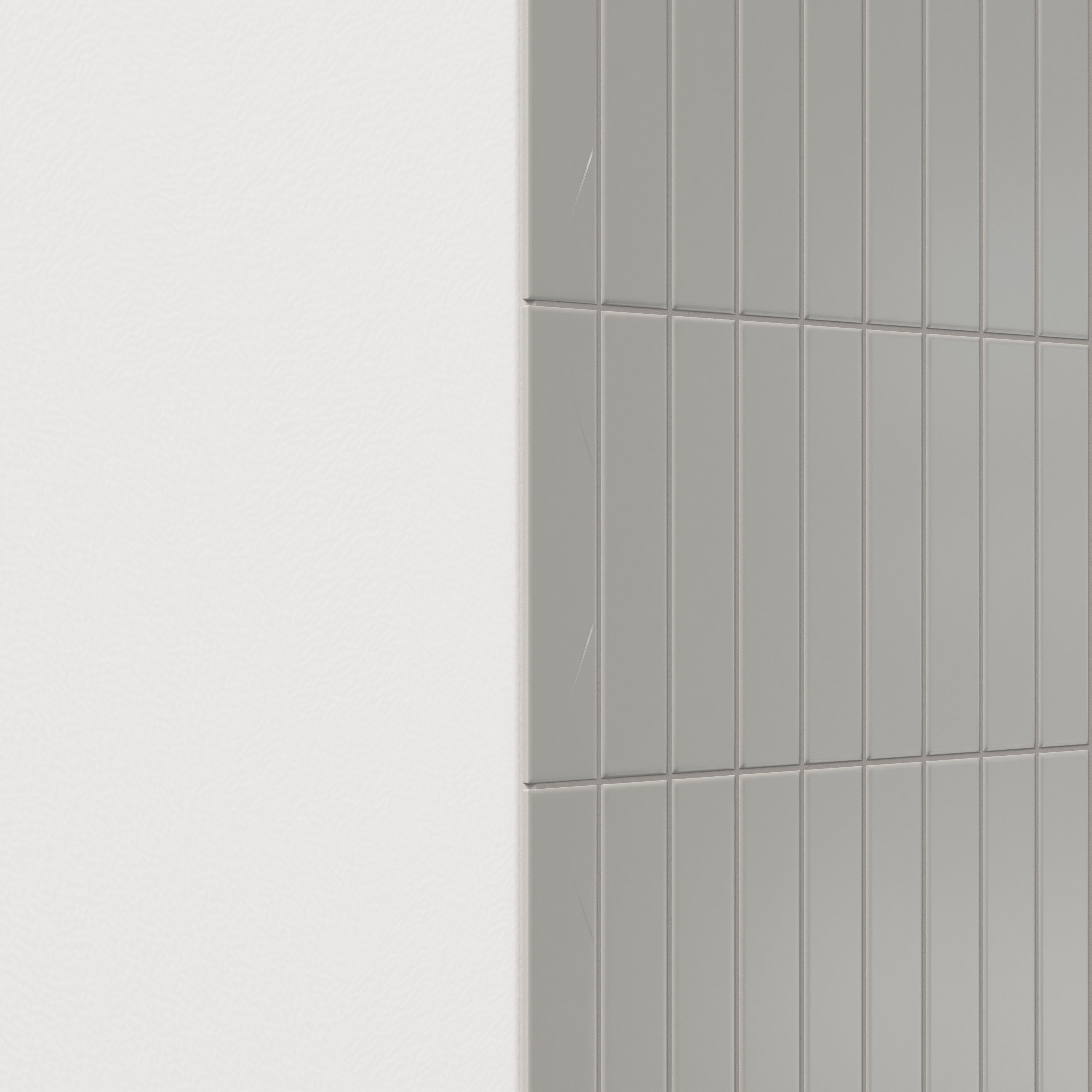 Reagan 2x10 Matte Ceramic Bullnose Tile in Fog