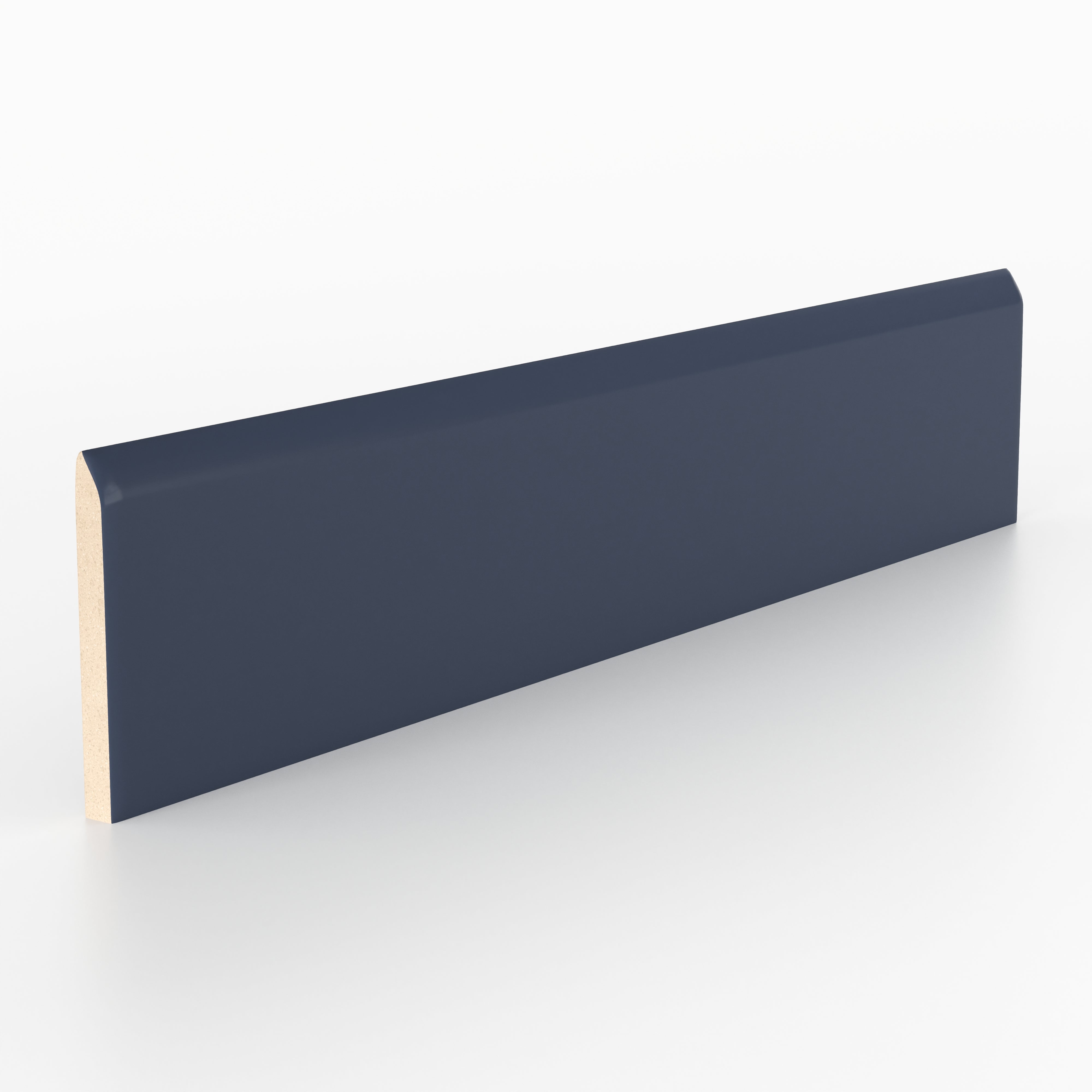 Reagan 2x10 Matte Ceramic Bullnose Tile in Navy