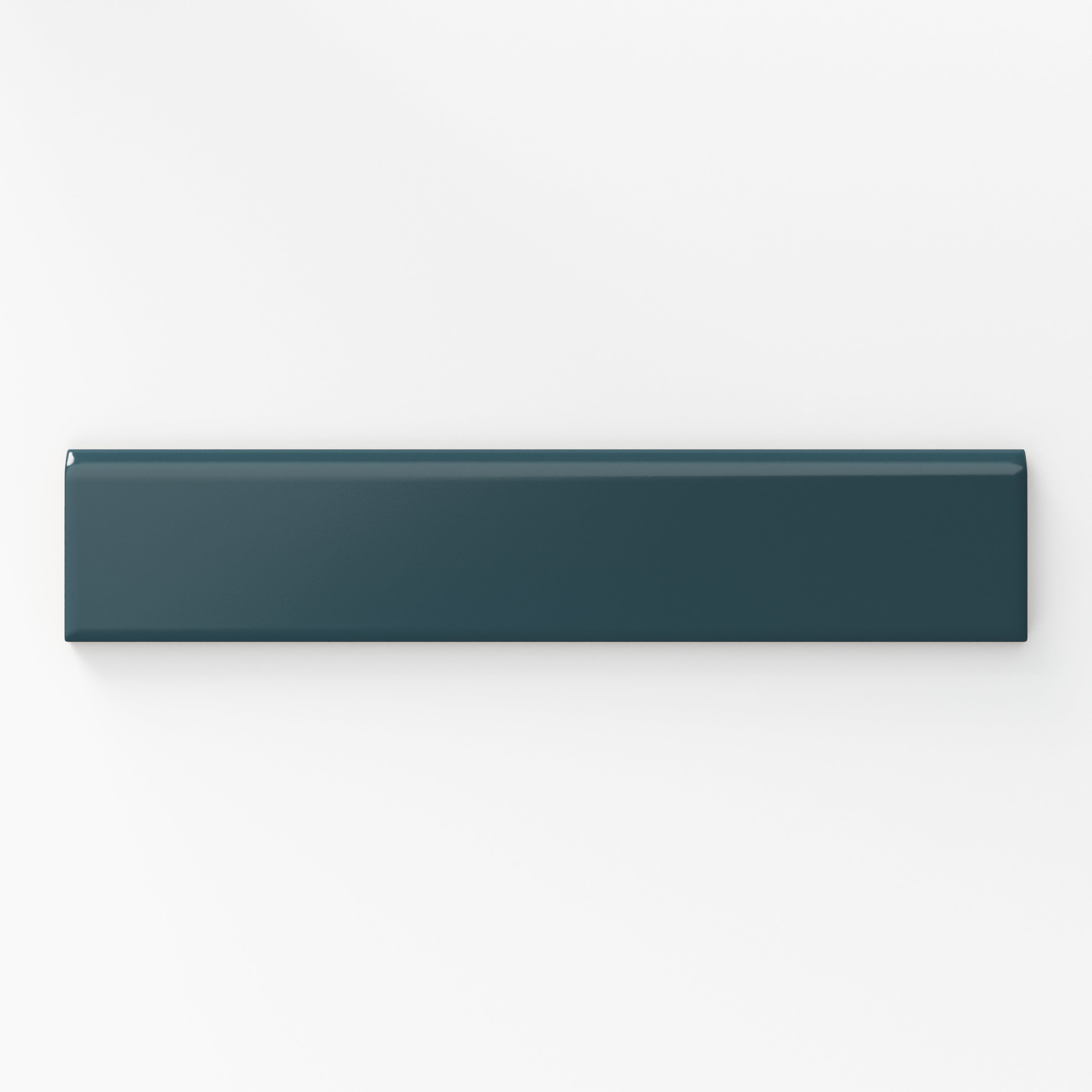 Reagan 2x10 Matte Ceramic Bullnose Tile in Teal