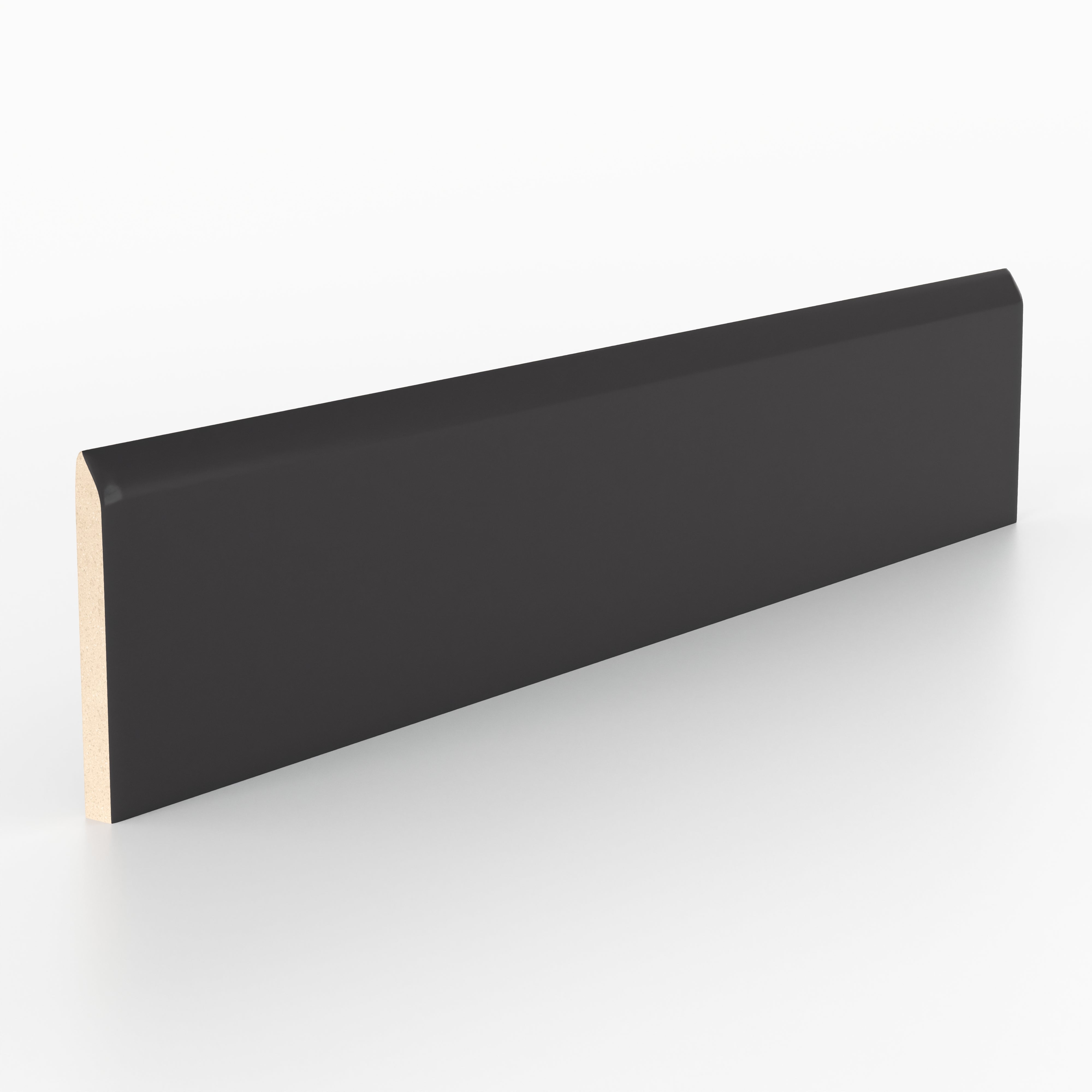 Reagan 2x10 Matte Ceramic Bullnose Tile in Midnight