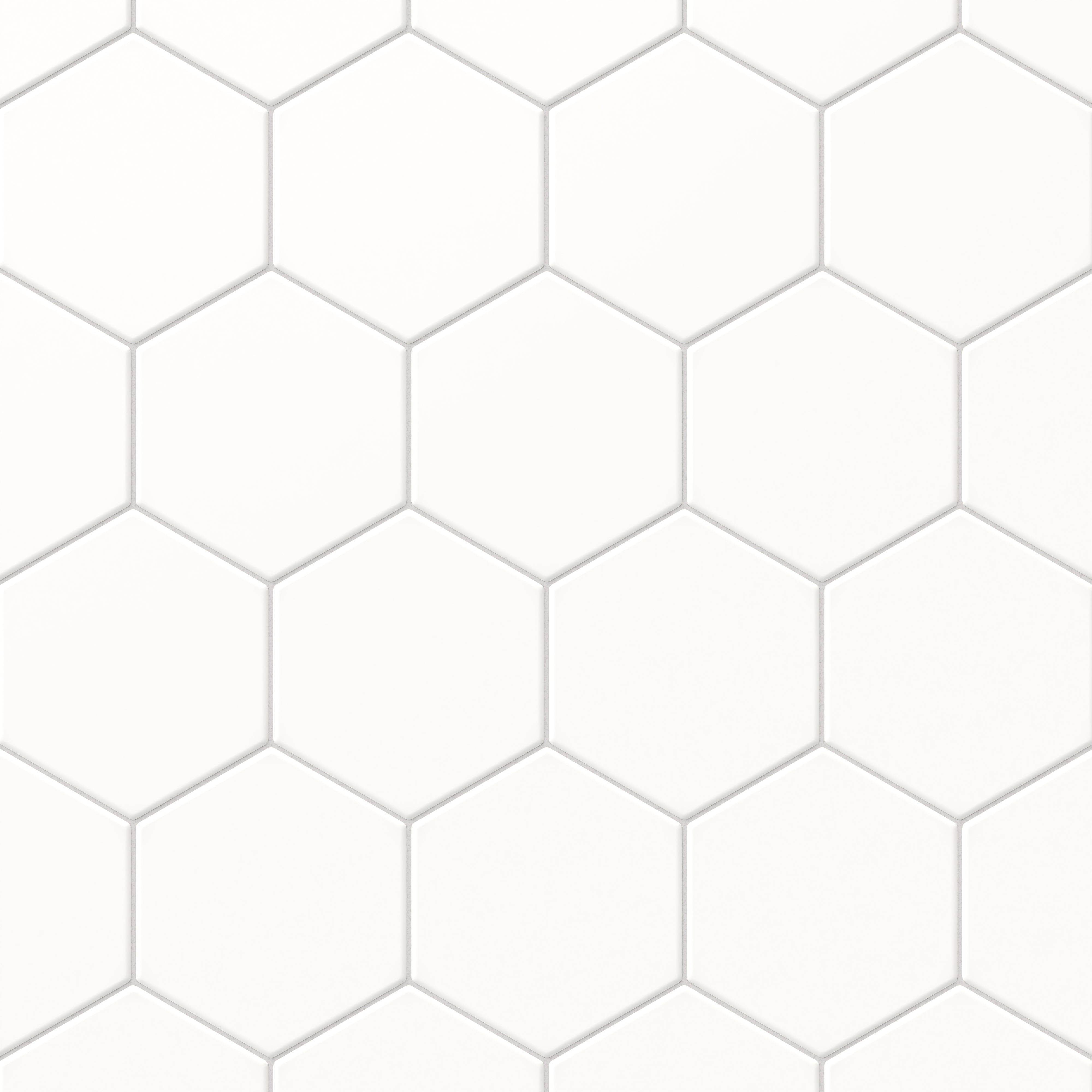 Reagan 5x6 Matte Porcelain Hexagon Tile in Cloud