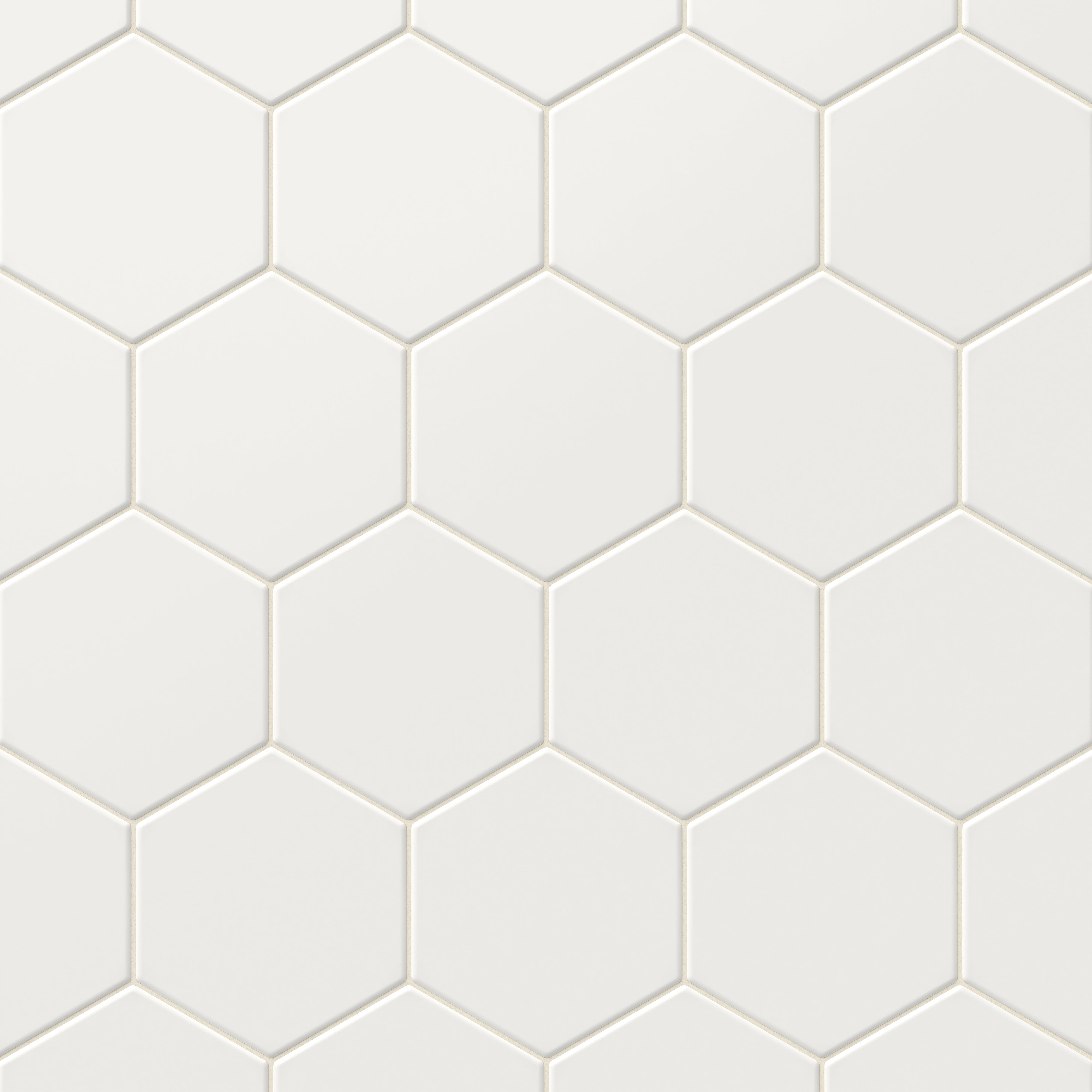 Reagan 5x6 Matte Porcelain Hexagon Tile in Cloud