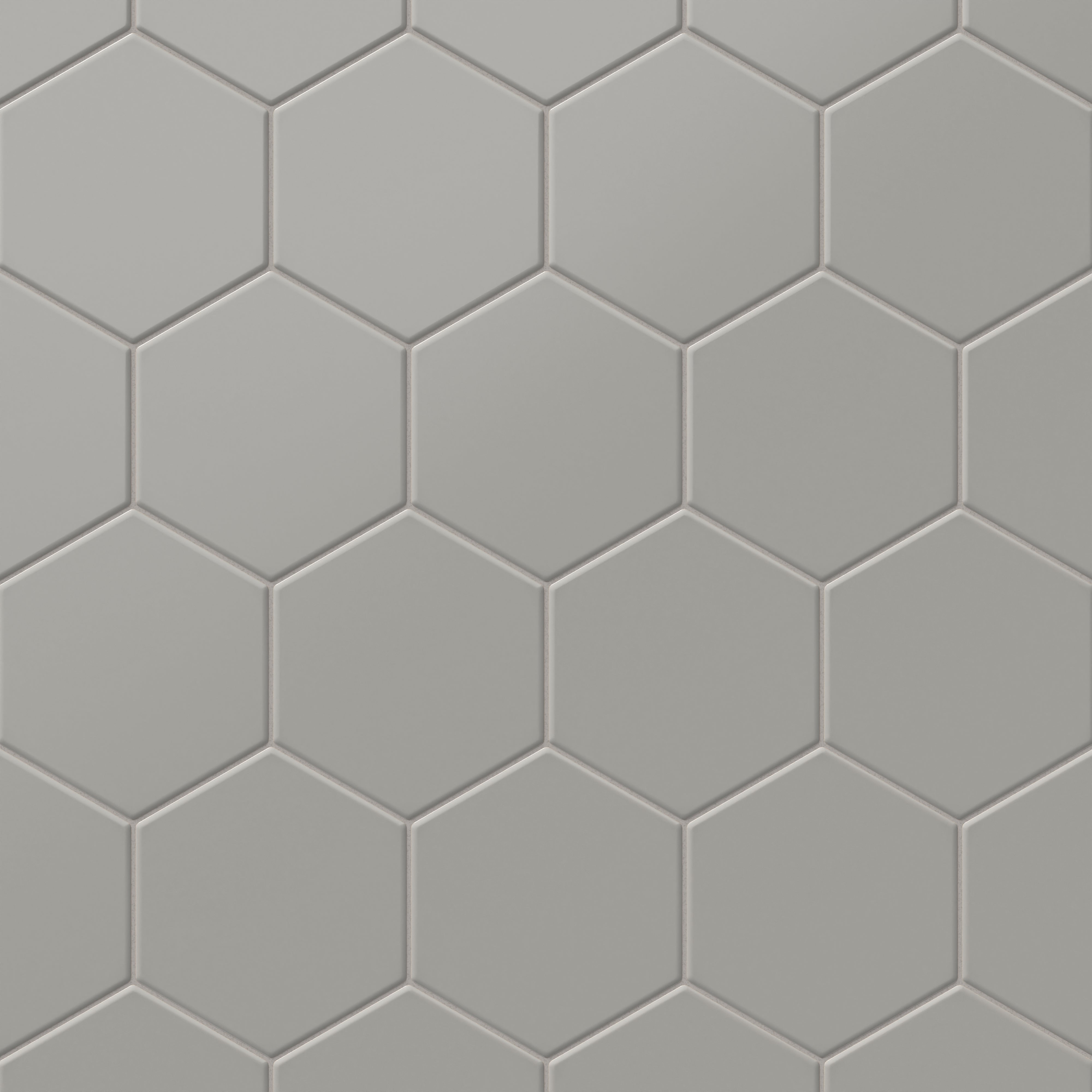 Reagan 5x6 Matte Porcelain Hexagon Tile in Fog